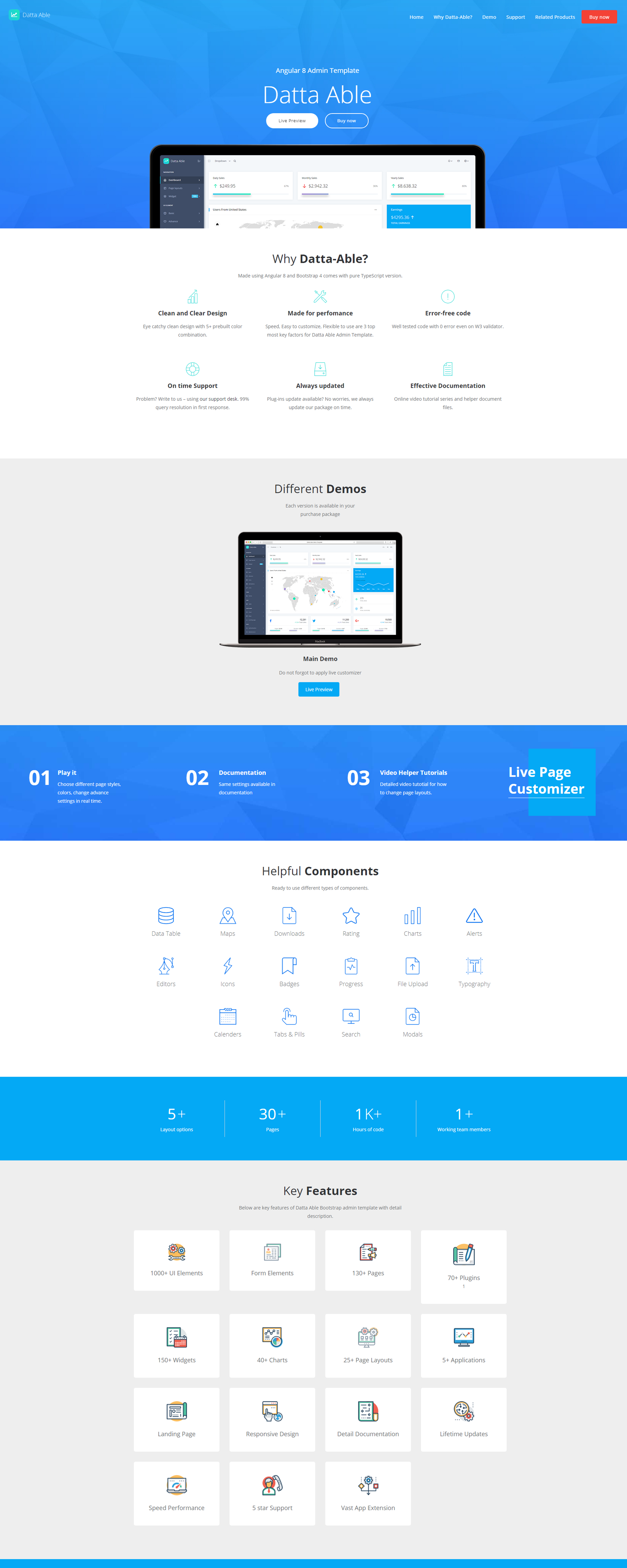Datta Able React Admin Template presentation image
