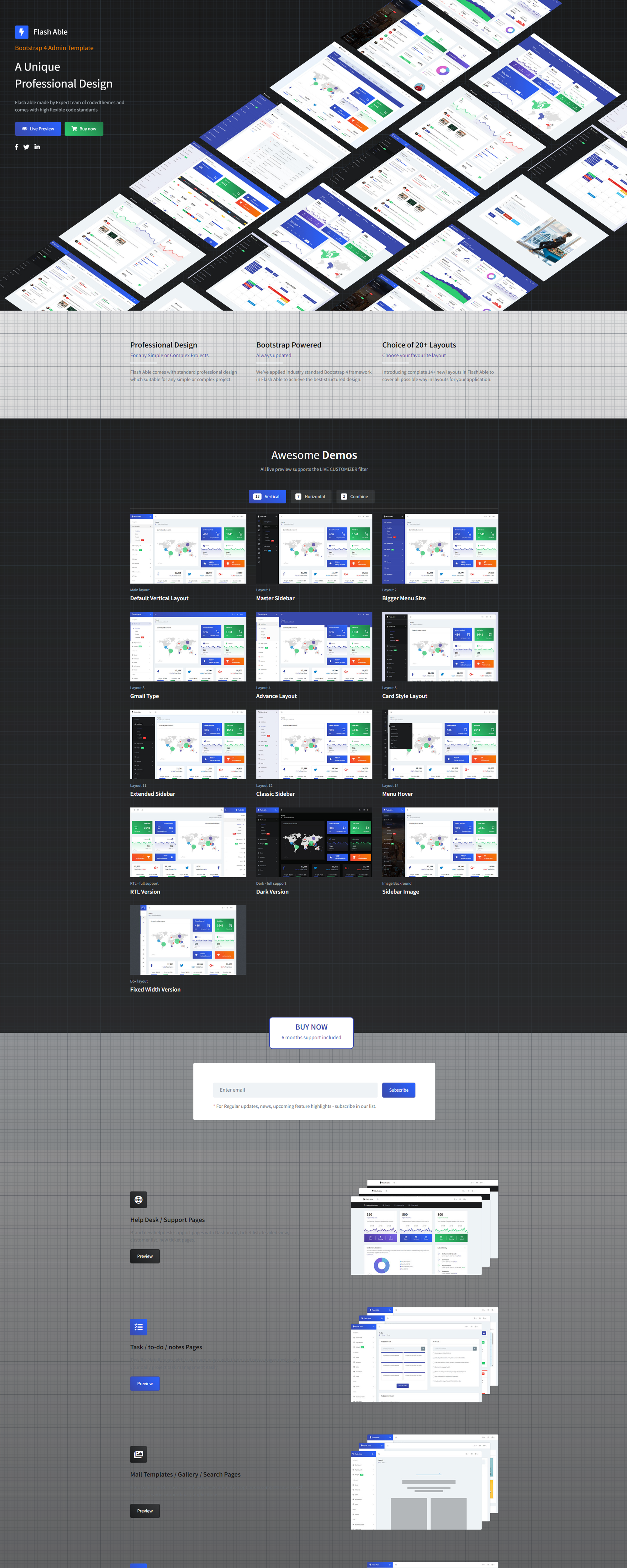 Flash Able Bootstrap Admin Template presentation image
