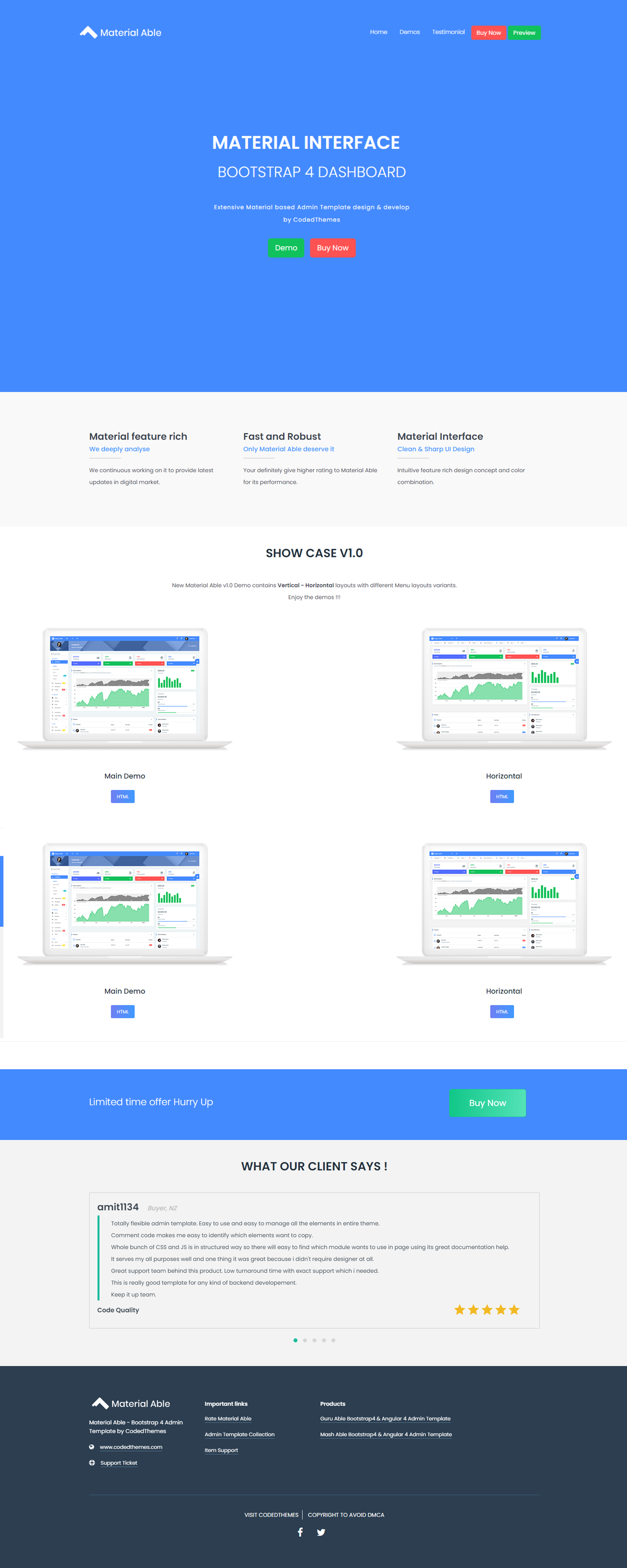Material Able Bootstrap Admin Template presentation image