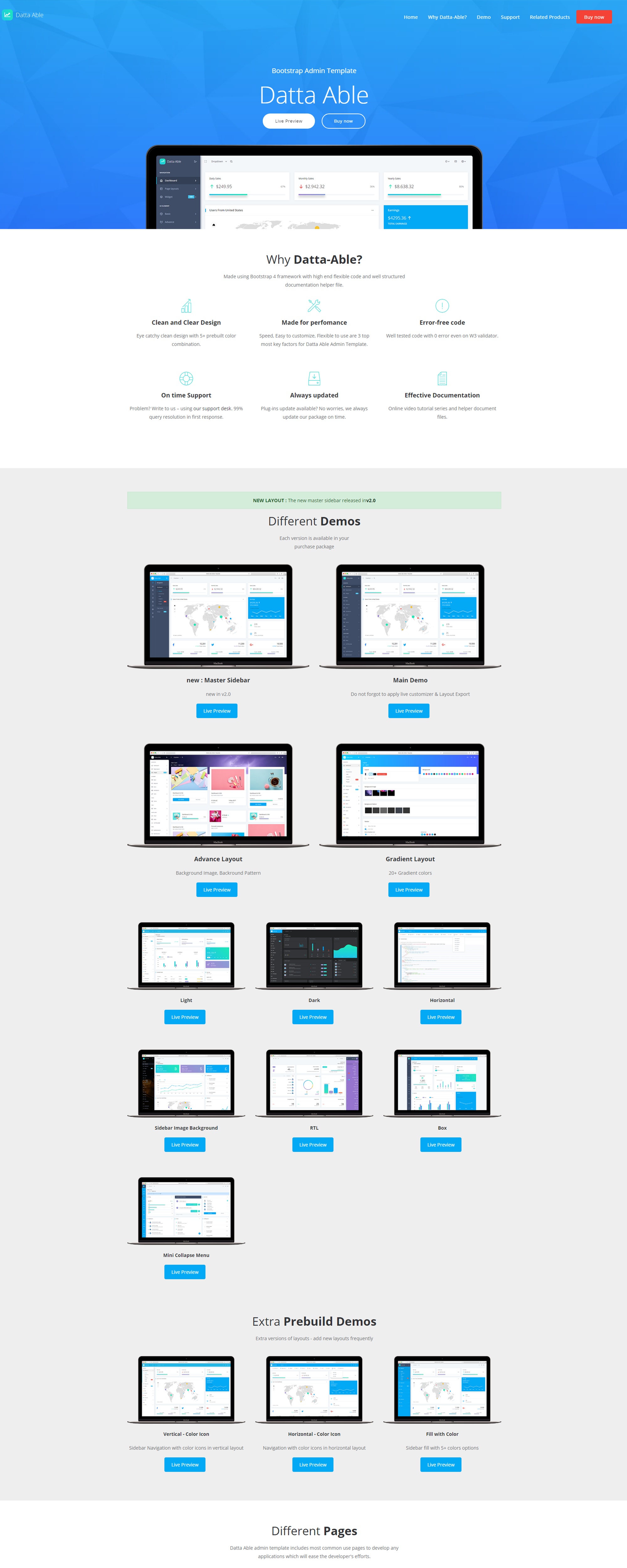 Datta Able Angular Admin Template presentation image