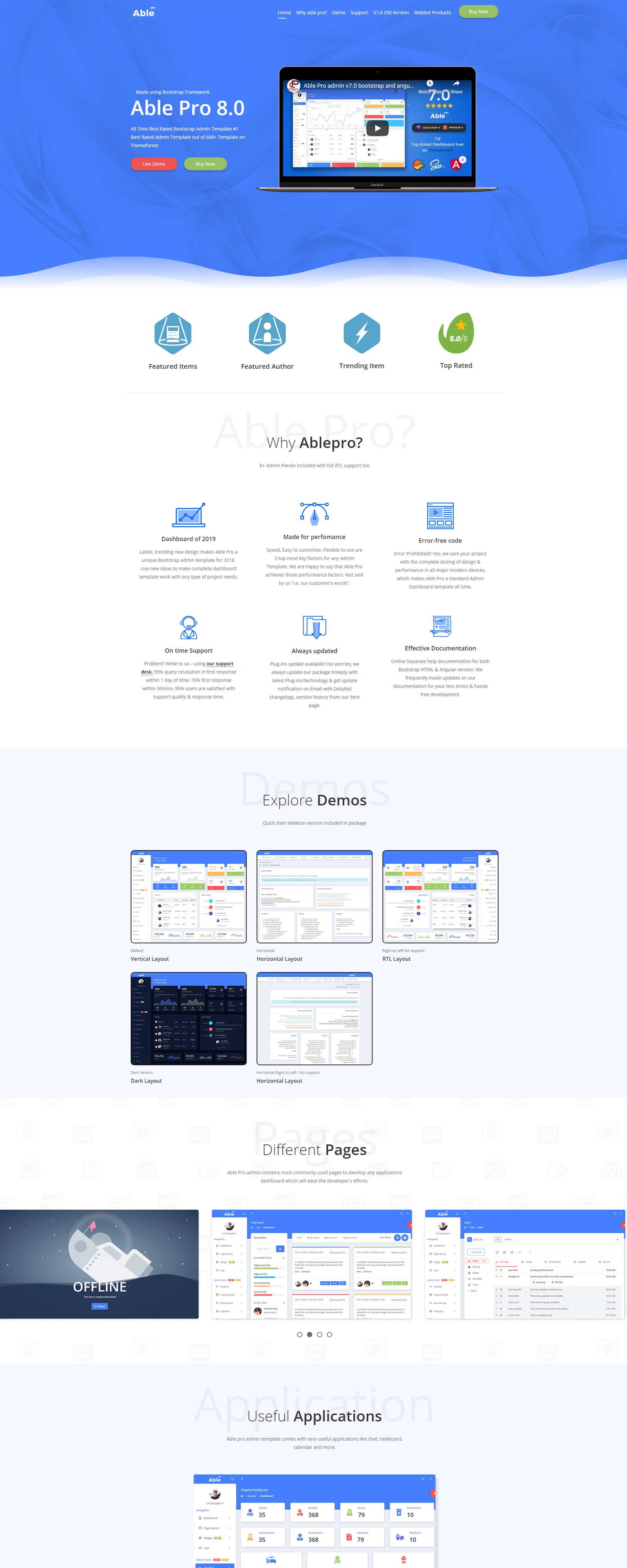Able Pro Bootstrap 4 Admin Templates presentation image