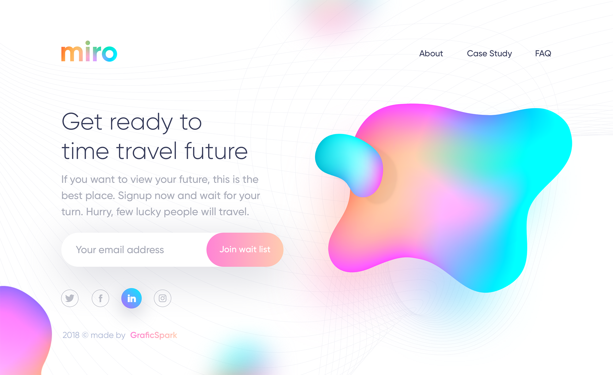 Miro Landing page UI presentation image