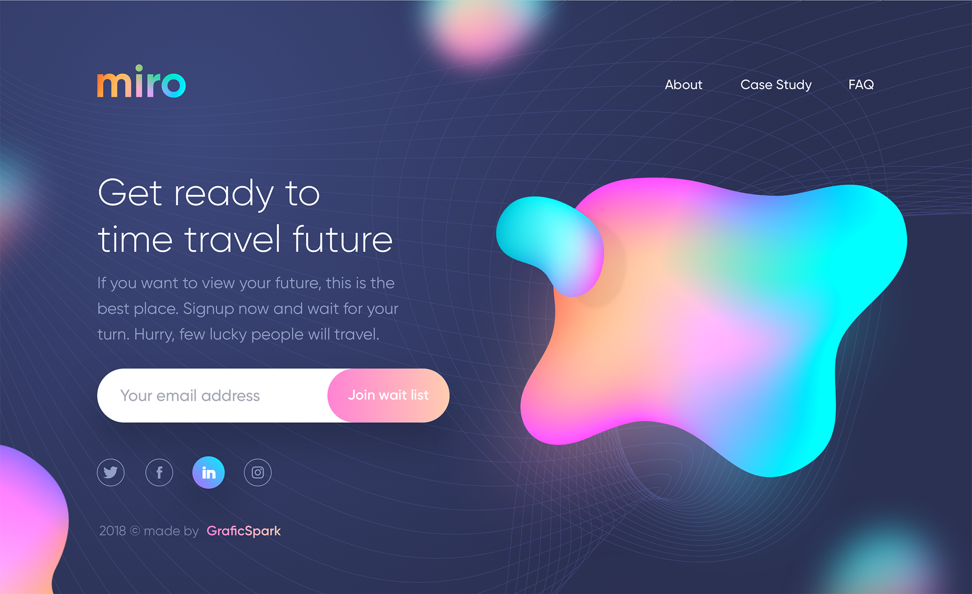 Miro Landing page UI presentation image