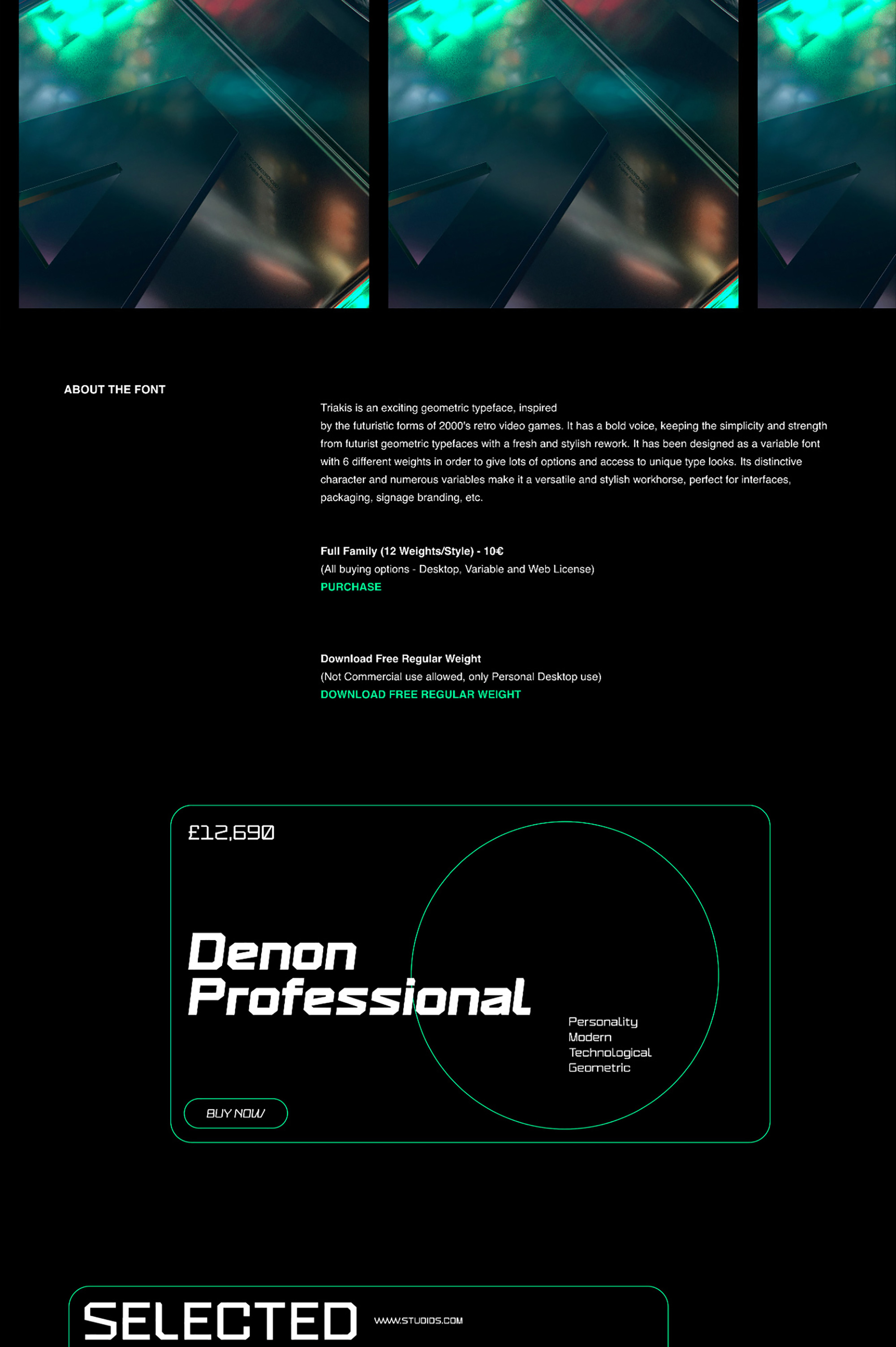 Triakis Font Family – Free Weight presentation image