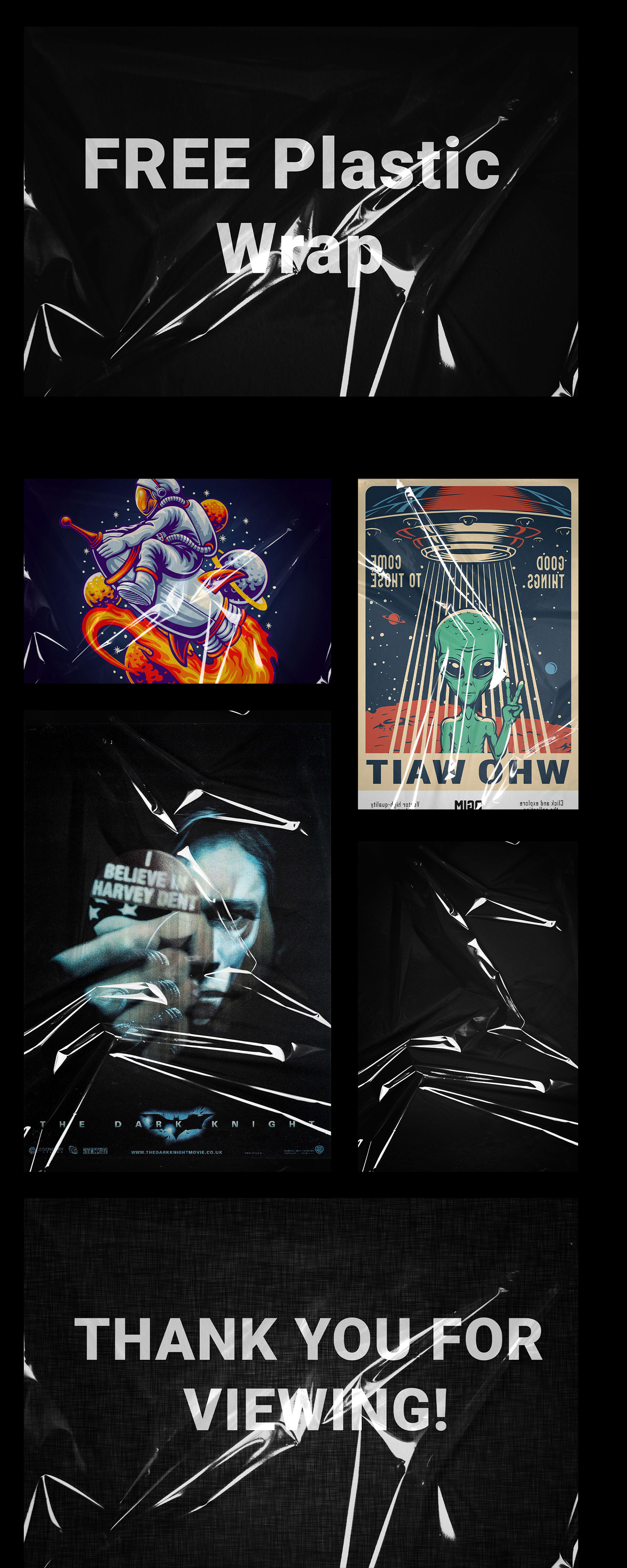 Free Plastic wrap Mockup (psd) presentation image