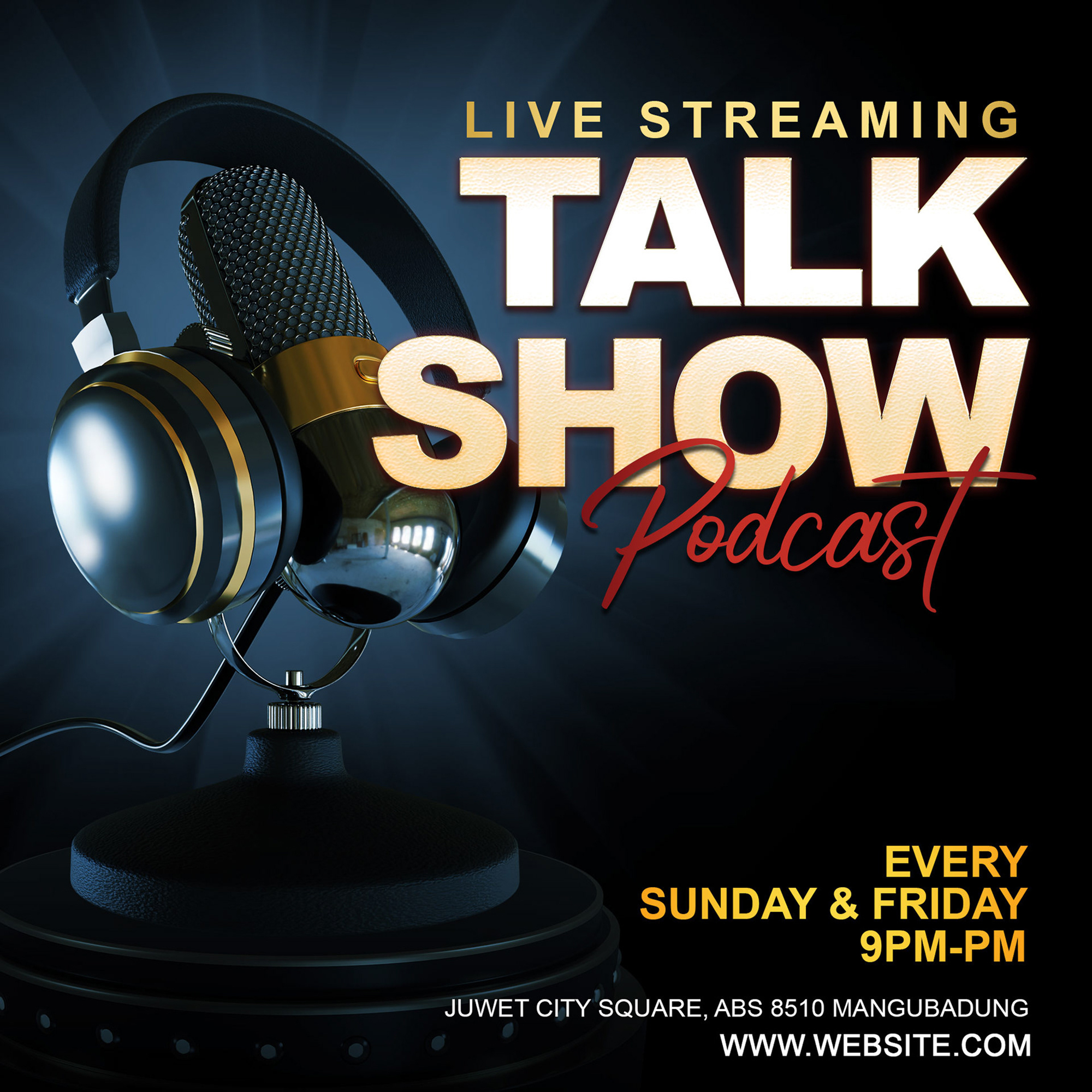 TALK SHOW PODCAST TEMPLATE presentation image