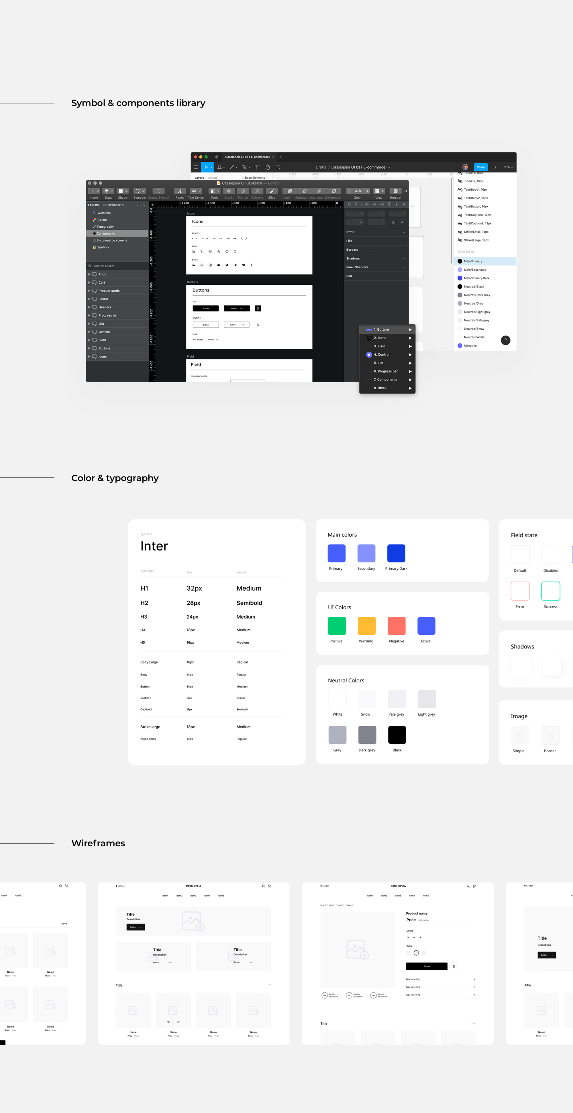 Cassiopeia | Flower store | Free UI kit presentation image