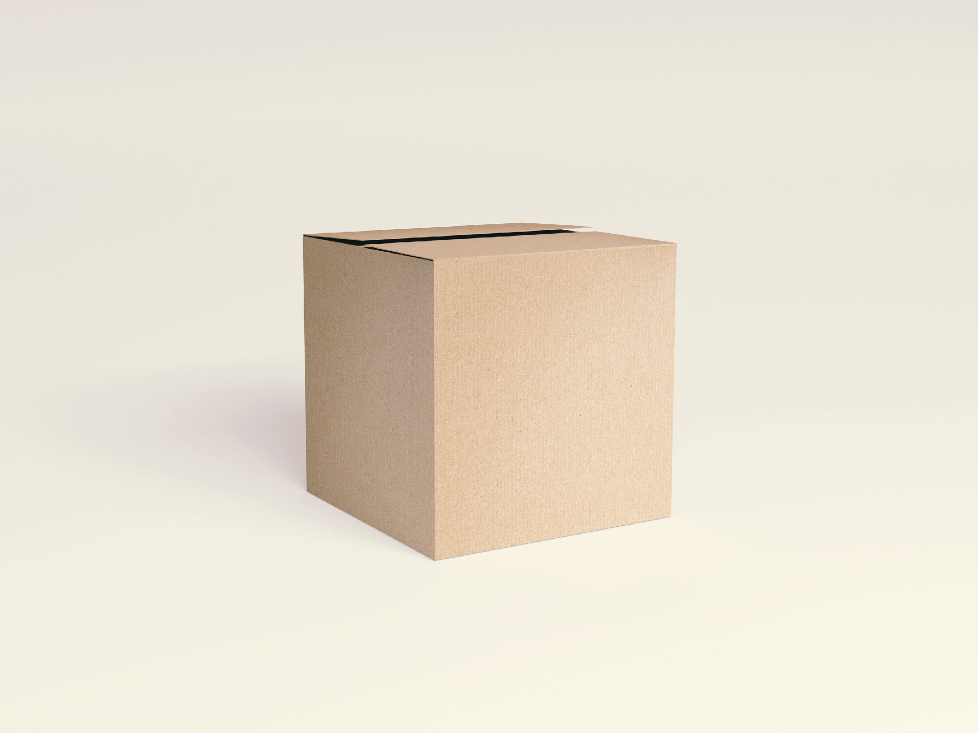 Free PSD Square Cardboard Box Mockup Design presentation image