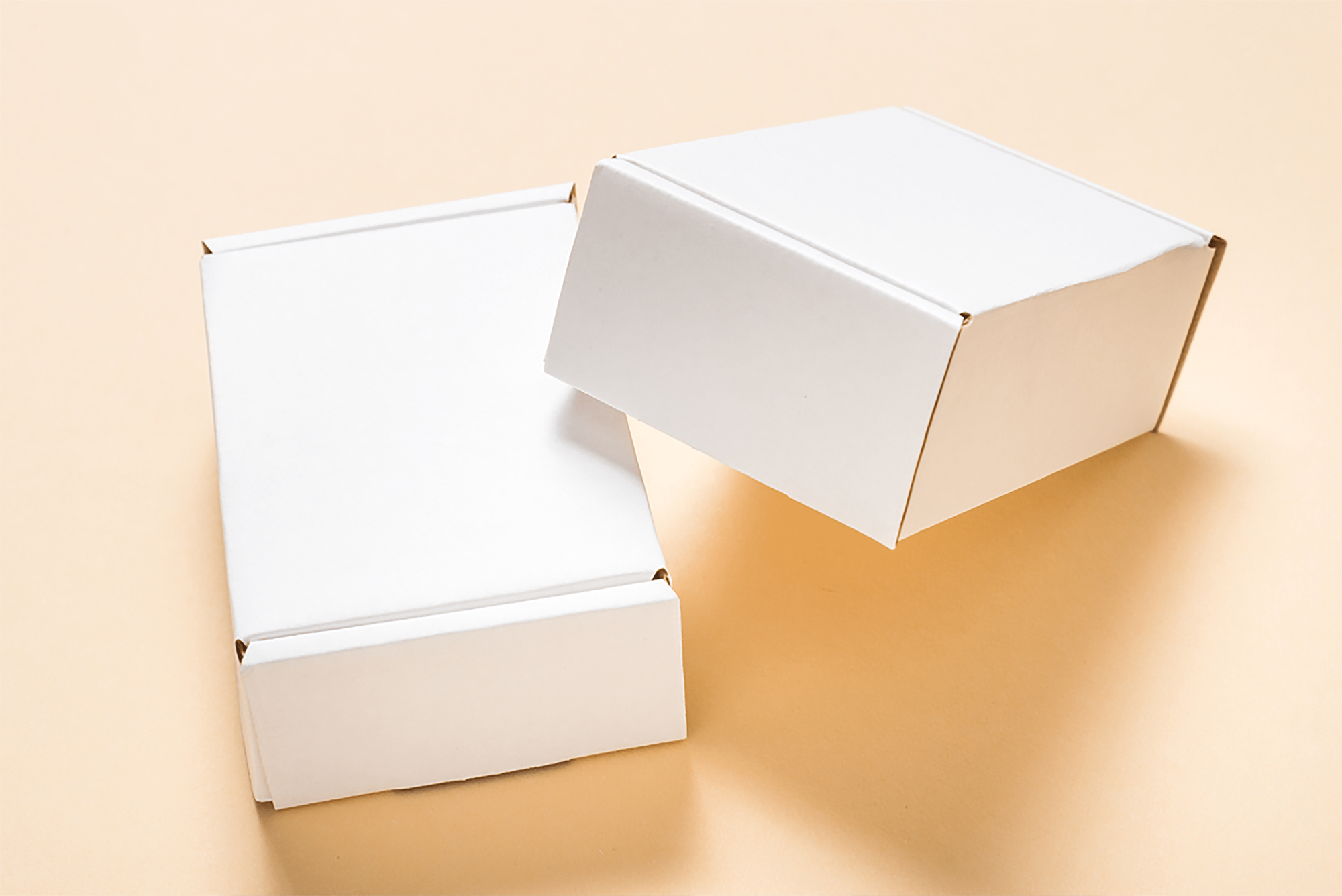 CARDBOARD FLAT MAILER BOXES Mockup presentation image