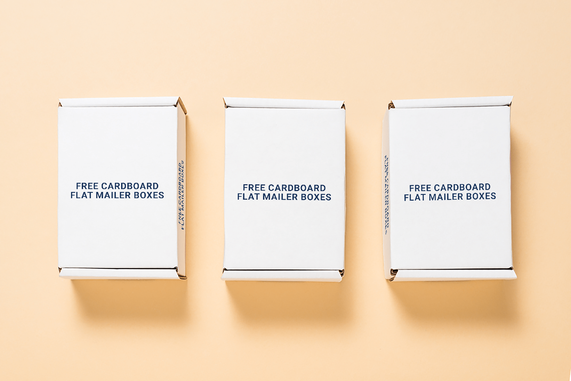 CARDBOARD FLAT MAILER BOXES Mockup presentation image