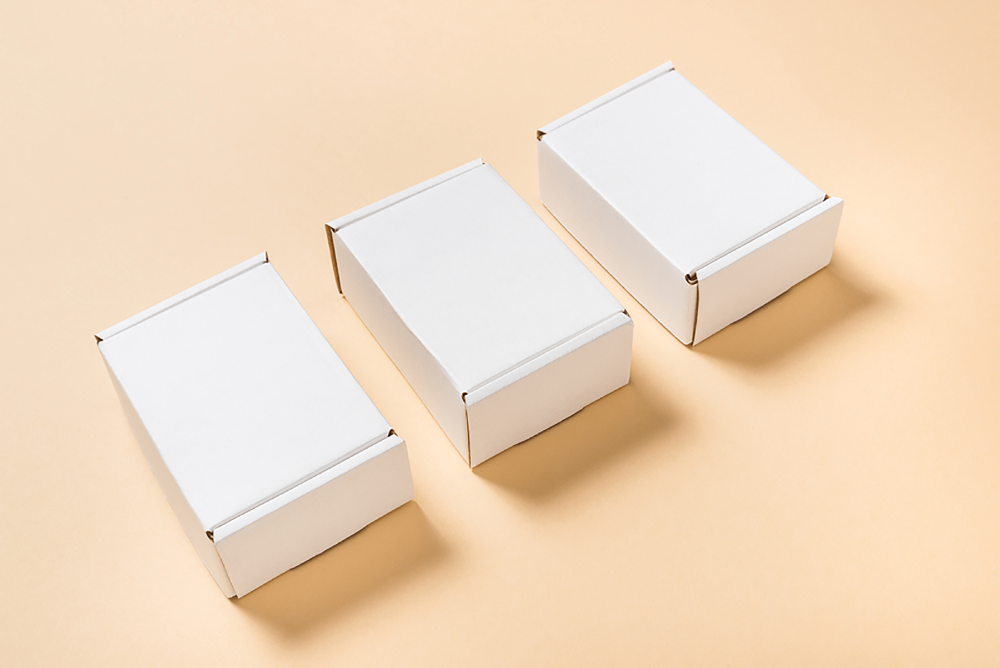 CARDBOARD FLAT MAILER BOXES Mockup presentation image