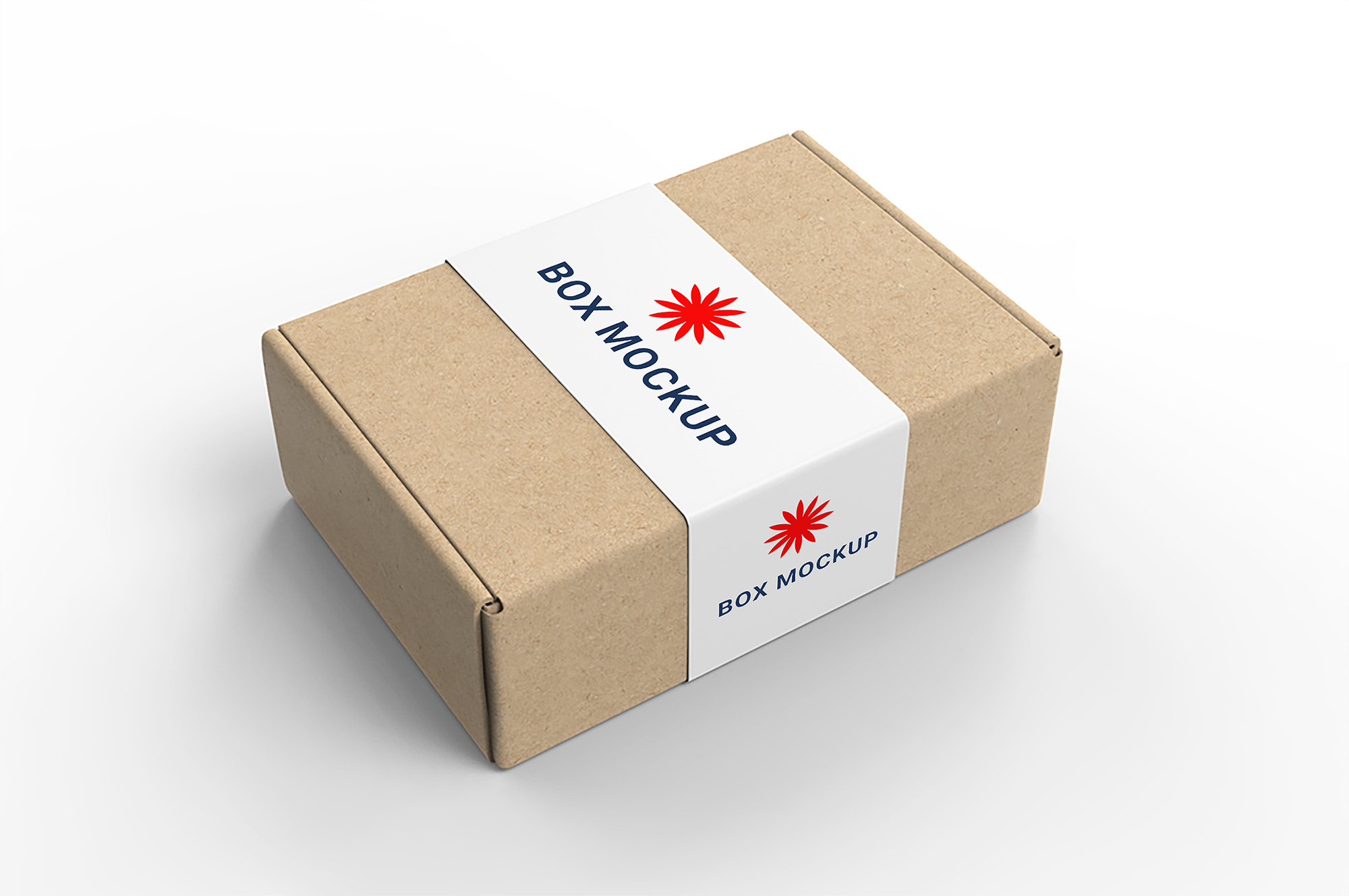 Blank Tuck In Flap Packaging Paper Box Mockup presentation image