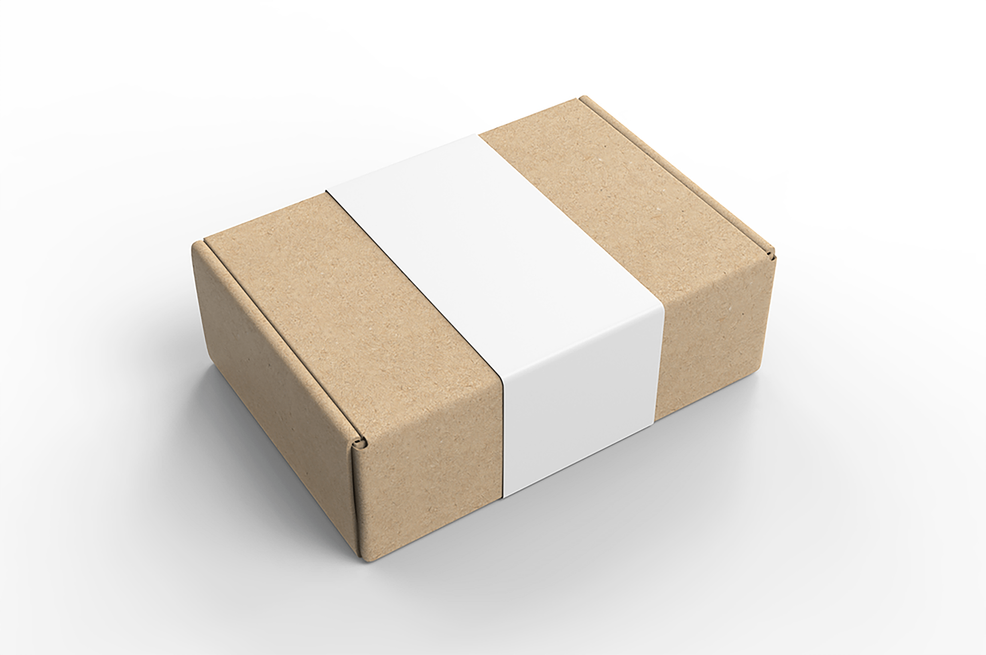 Blank Tuck In Flap Packaging Paper Box Mockup presentation image