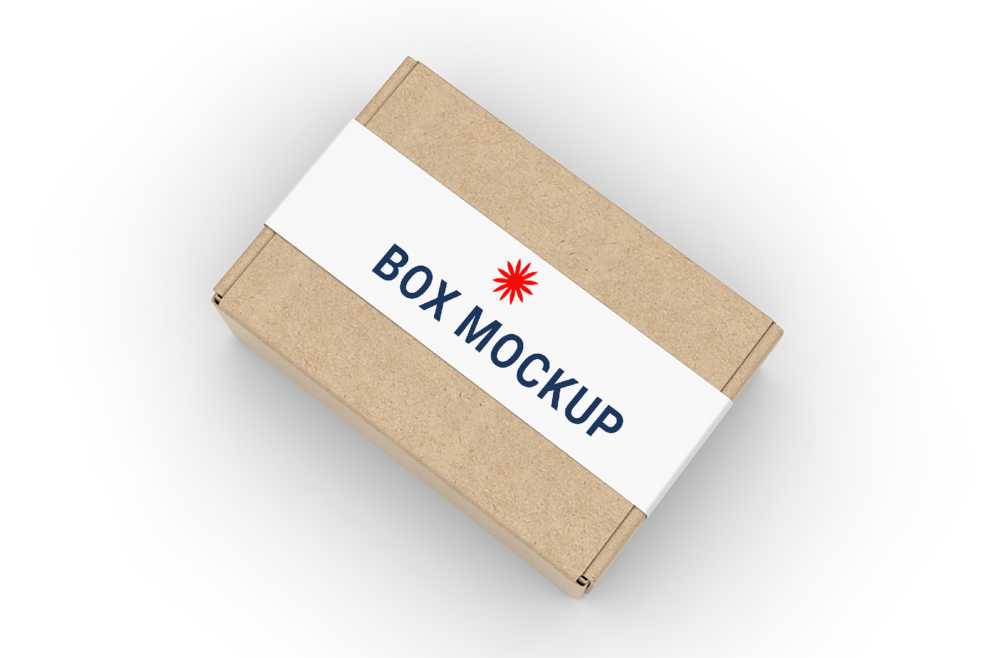 Blank Tuck In Flap Packaging Paper Box Mockup presentation image