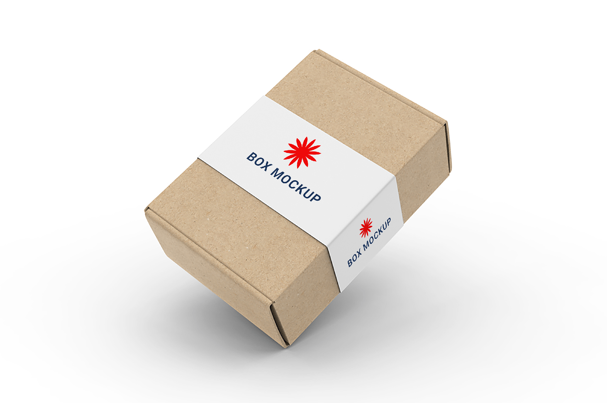 Blank Tuck In Flap Packaging Paper Box Mockup presentation image