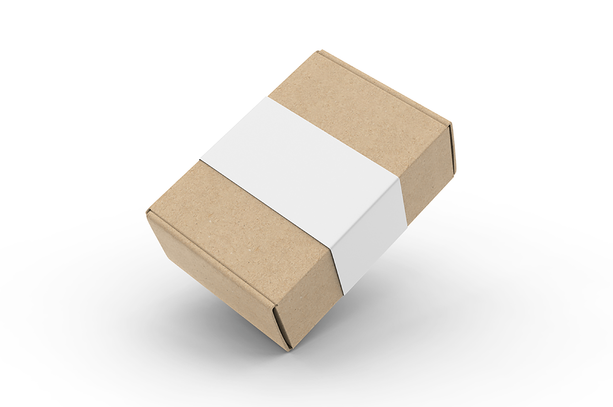 Blank Tuck In Flap Packaging Paper Box Mockup presentation image