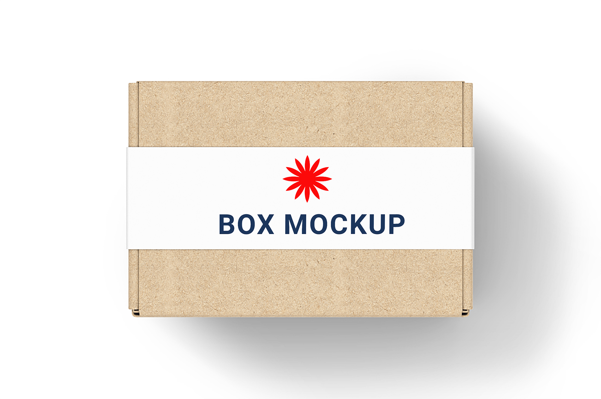 Blank Tuck In Flap Packaging Paper Box Mockup presentation image