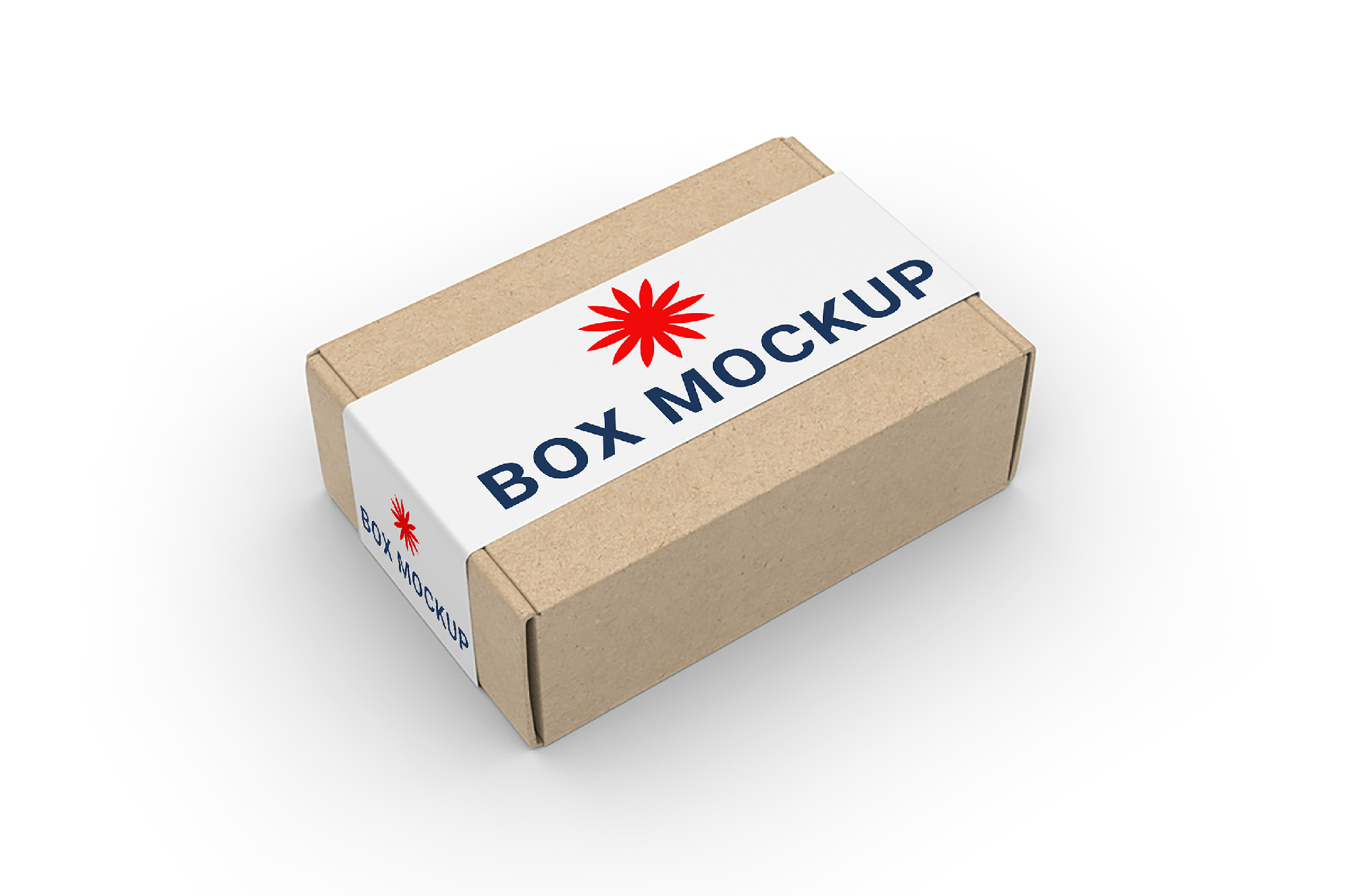 Blank Tuck In Flap Packaging Paper Box Mockup presentation image