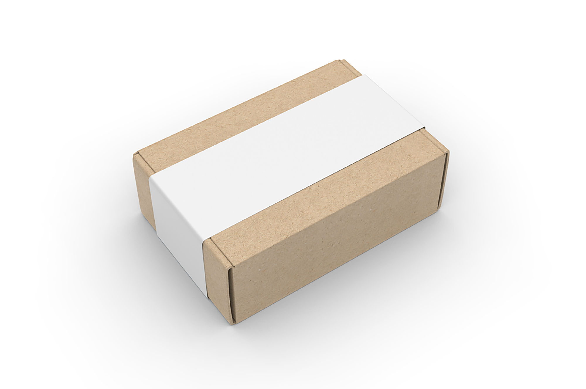 Blank Tuck In Flap Packaging Paper Box Mockup presentation image