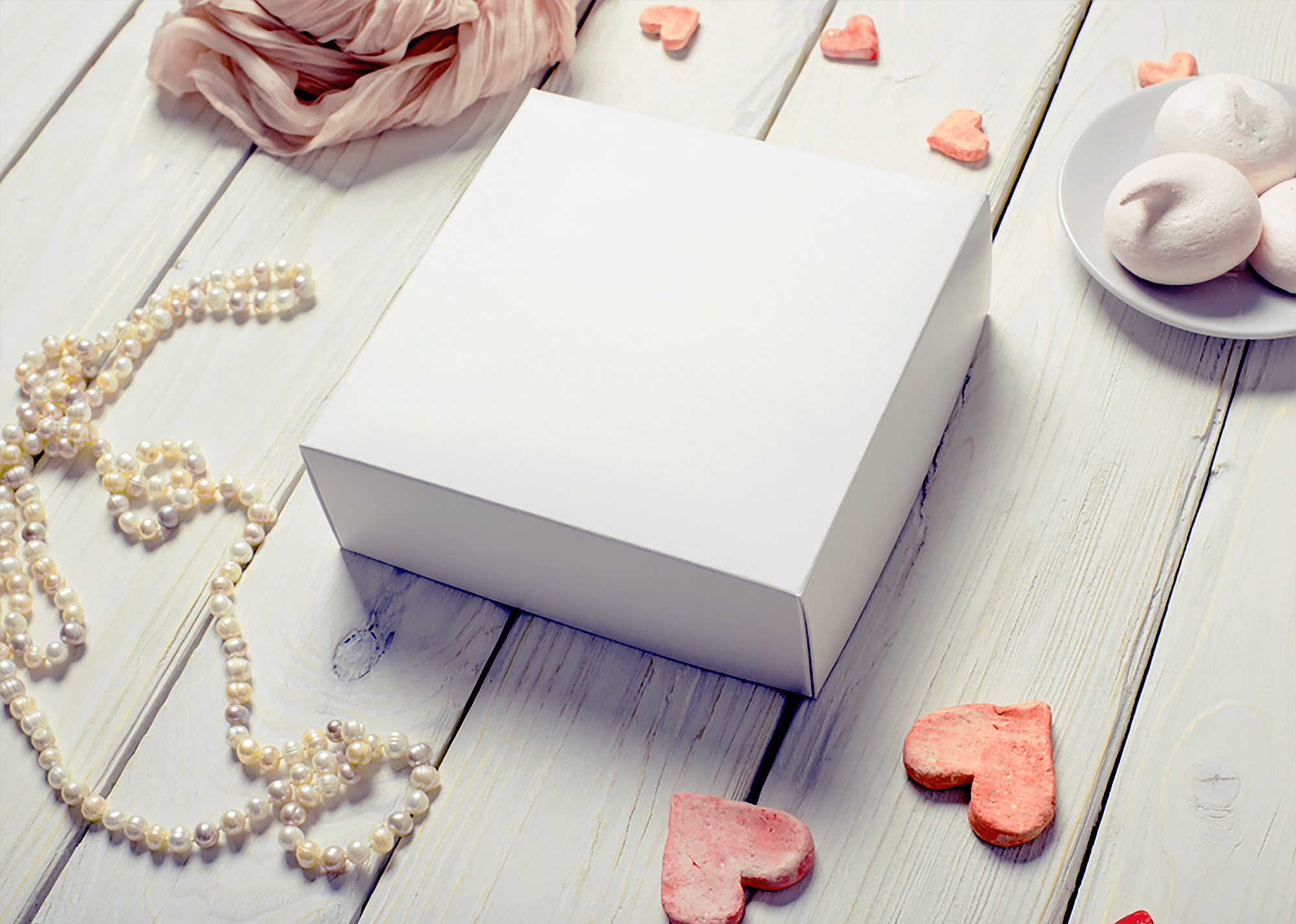 Free White box mockup presentation image