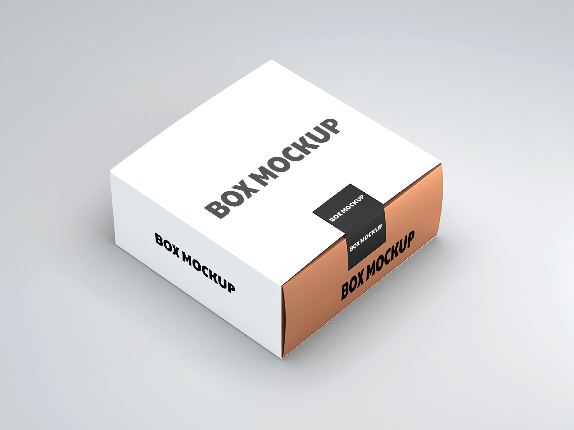 Mockup Gold Box with white Cover 3d rendering presentation image