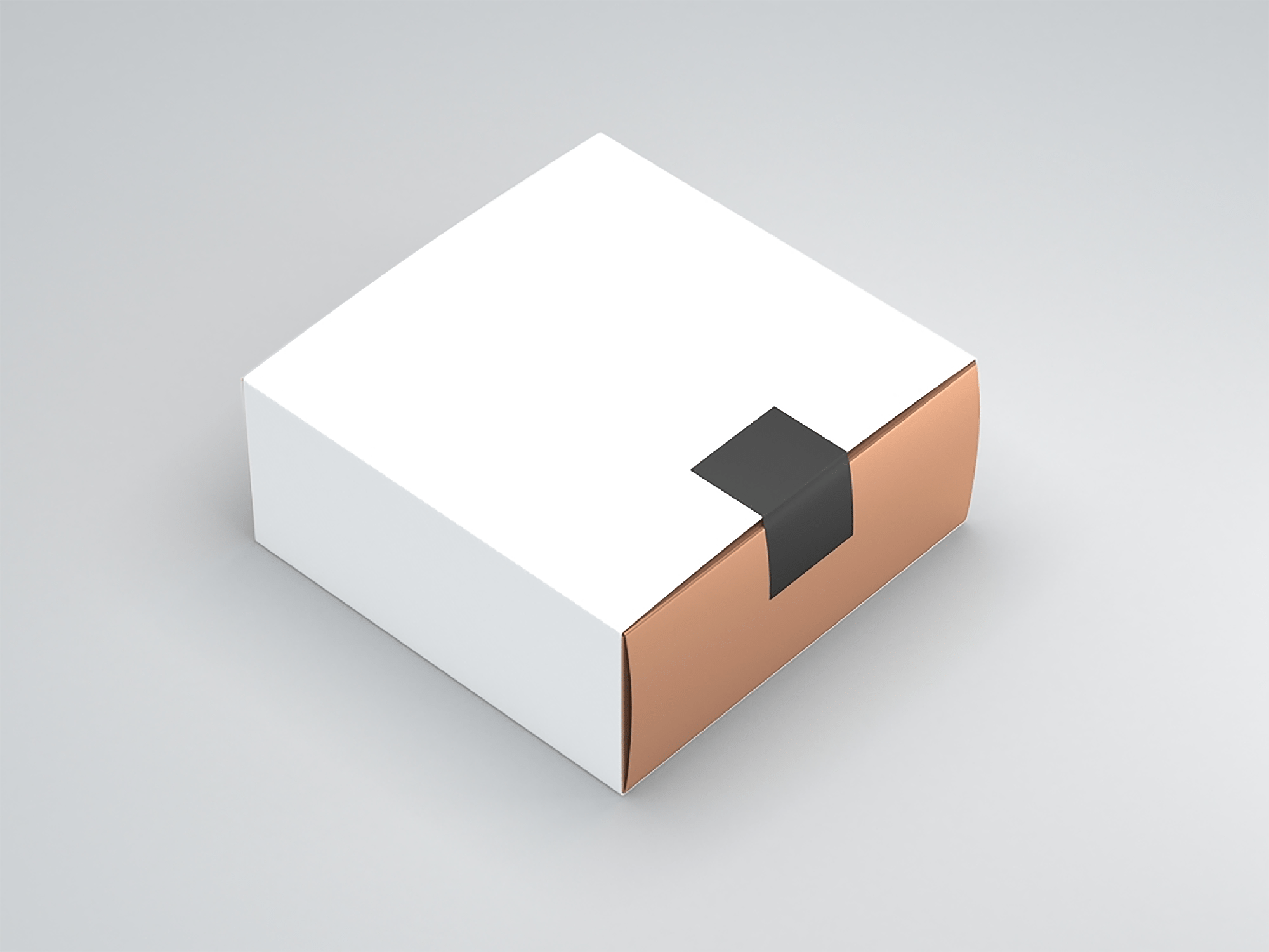 Mockup Gold Box with white Cover 3d rendering presentation image