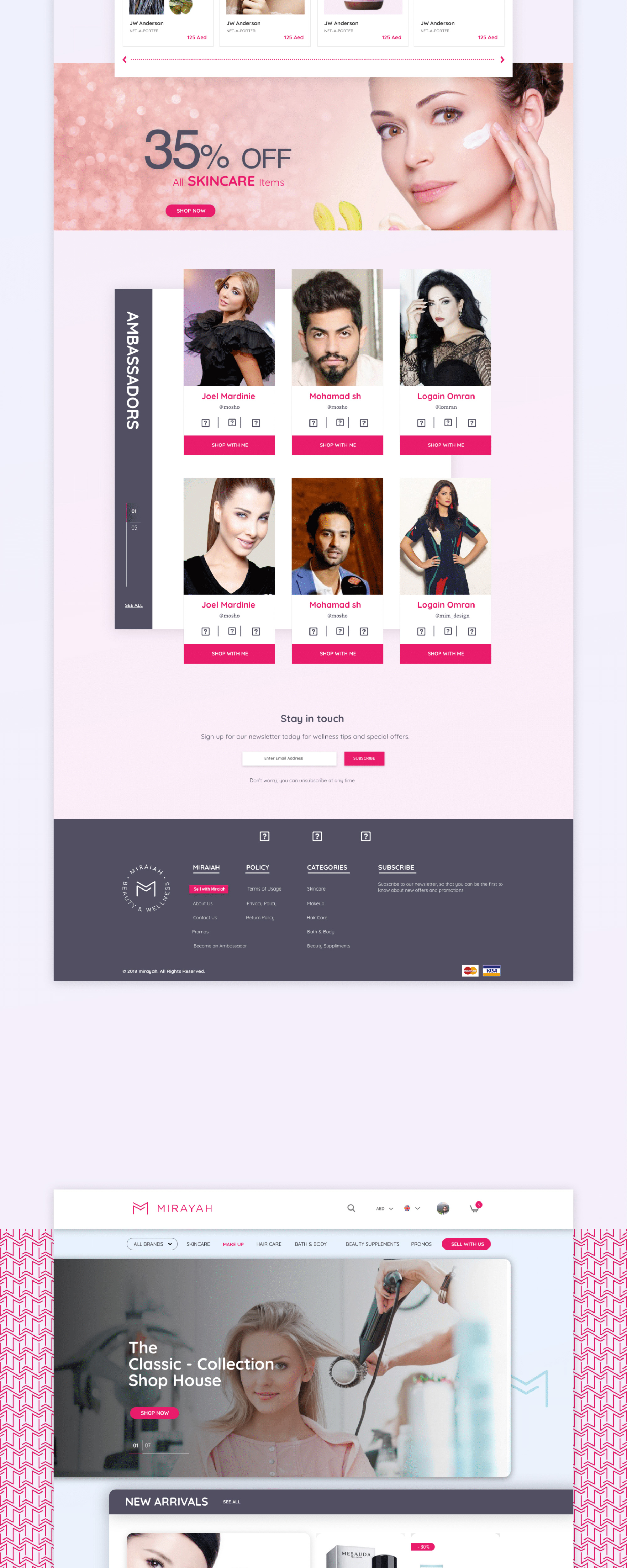 E-commerce cosmetics website (3 FREE TEMPLATE) presentation image
