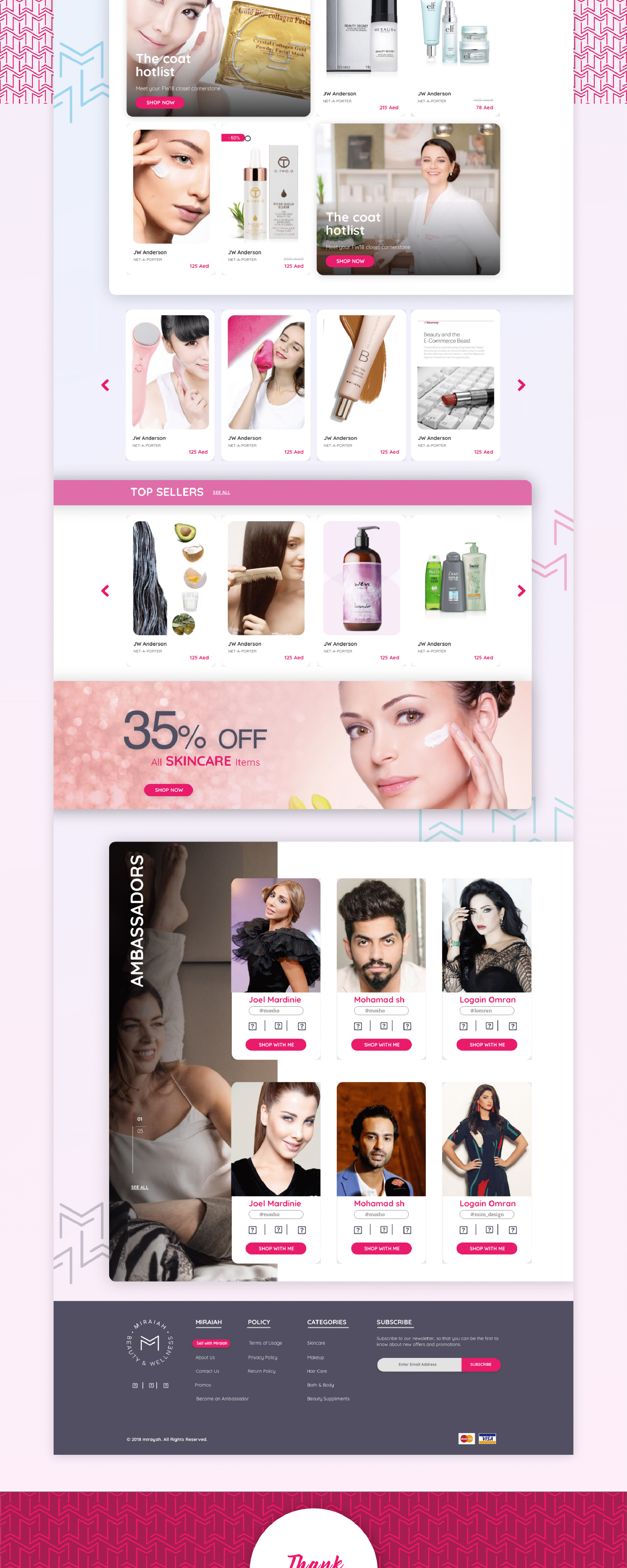 E-commerce cosmetics website (3 FREE TEMPLATE) presentation image