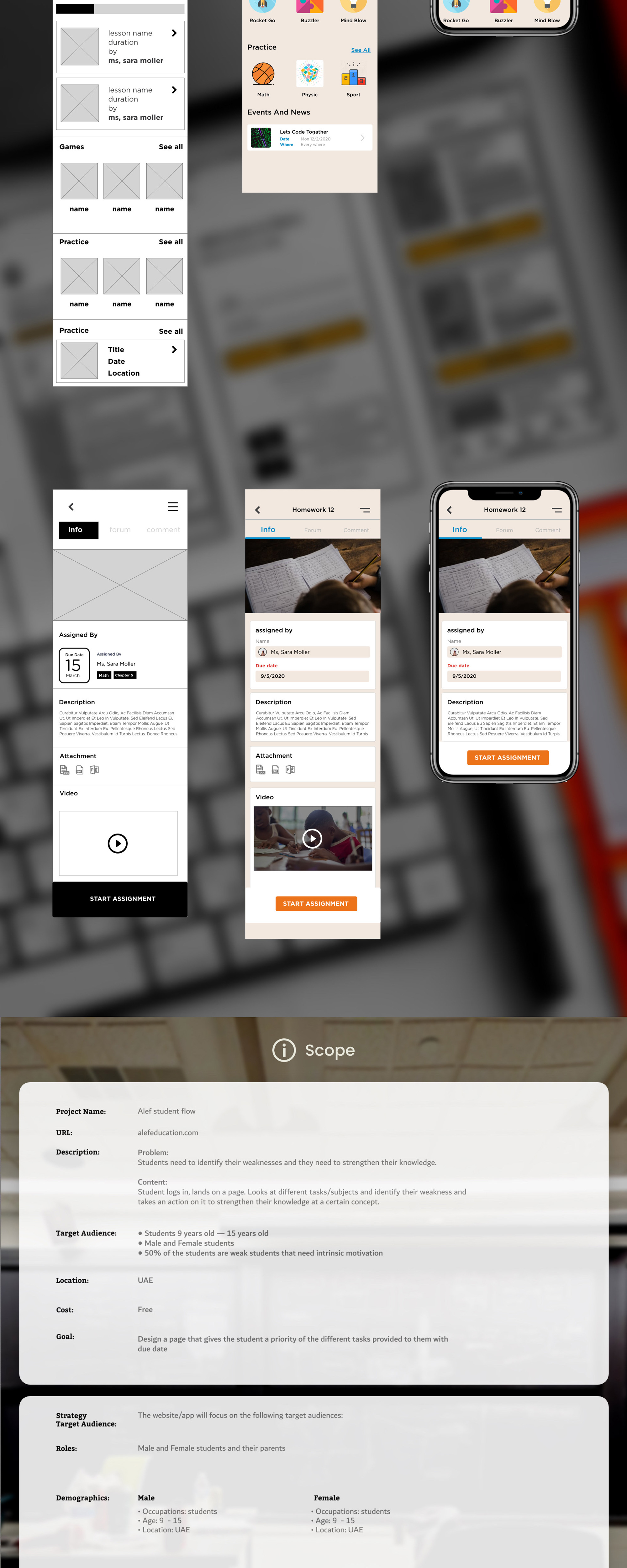 UI | UX Case Study Free Template presentation image