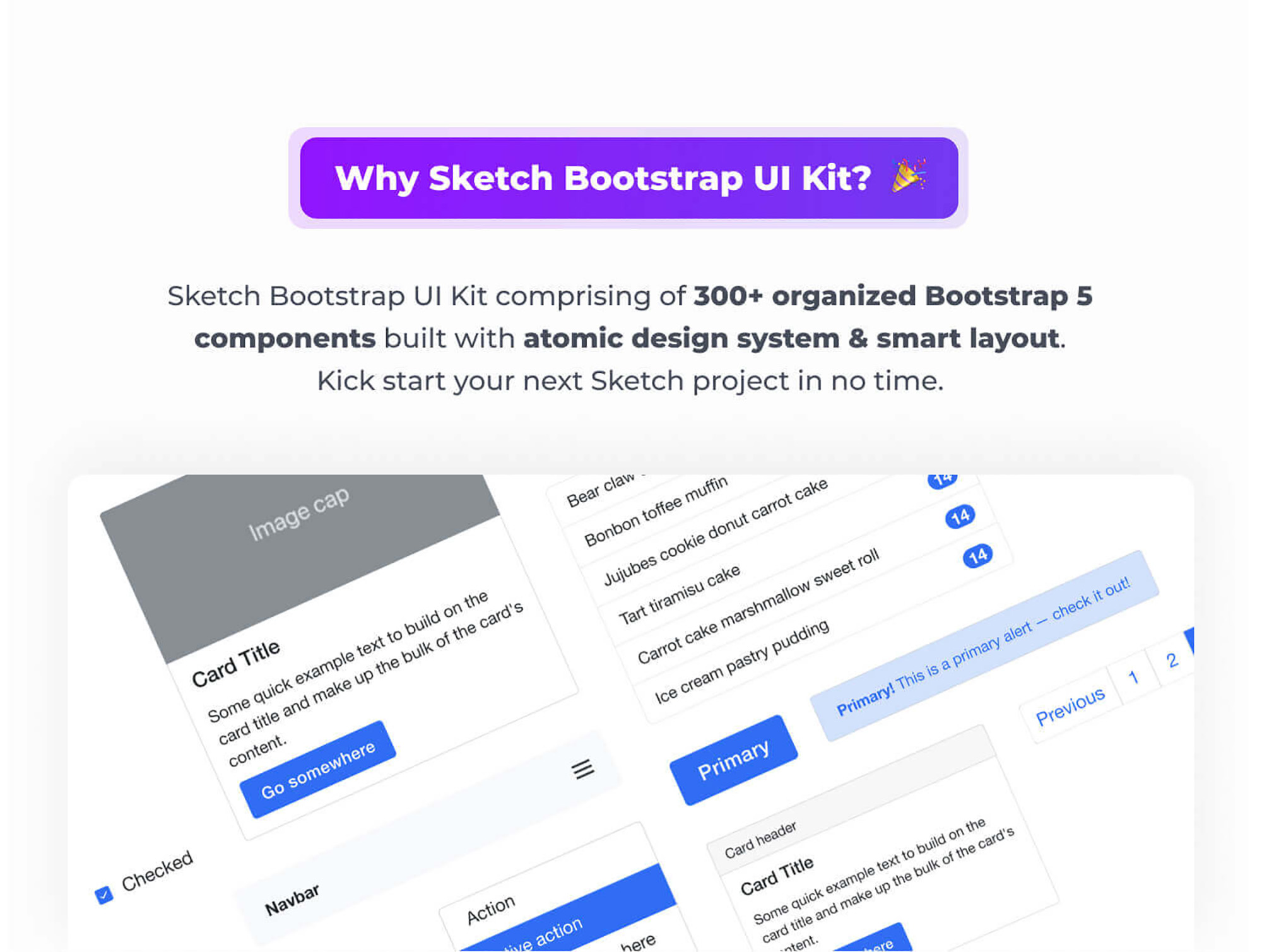 Free Sketch Bootstrap 5 UI Kit presentation image