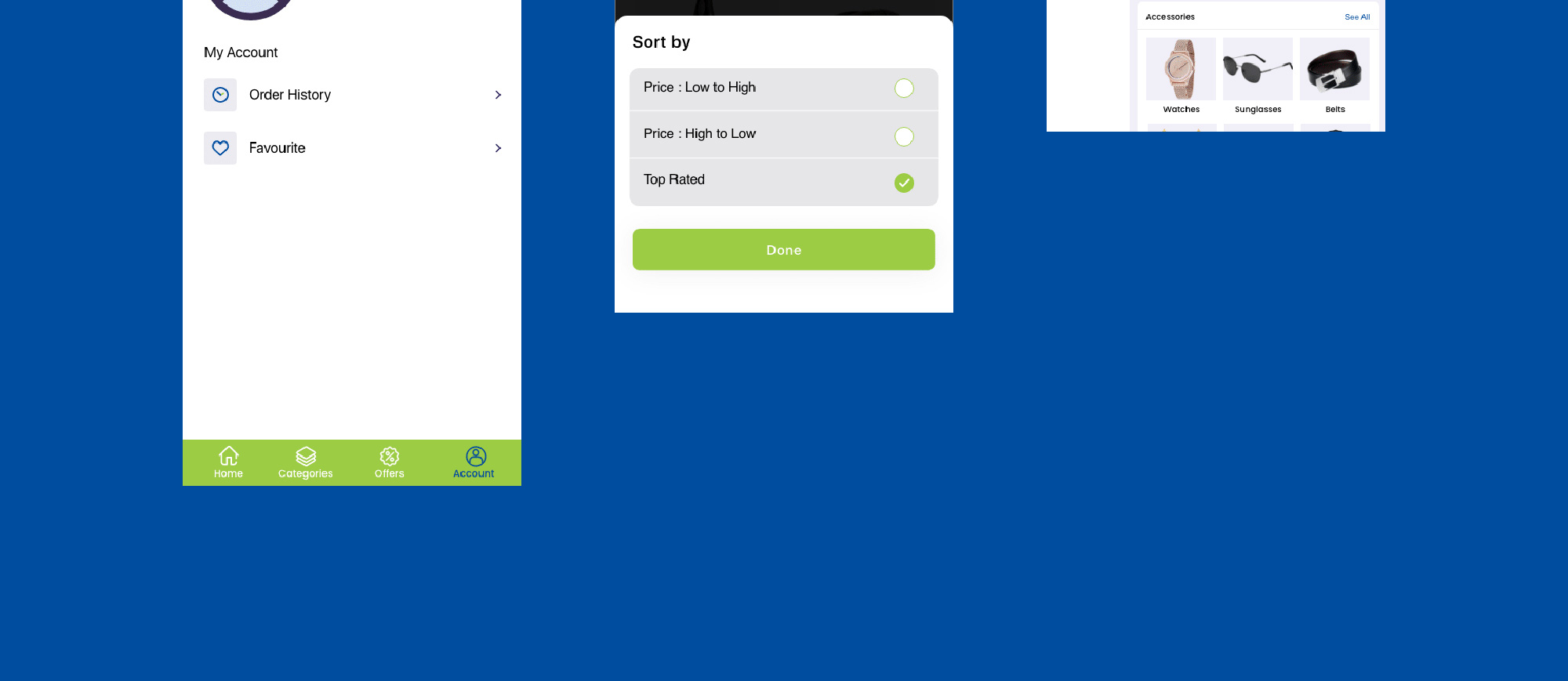 Zain Center - E-commerce Mobile App Free UI KIT presentation image