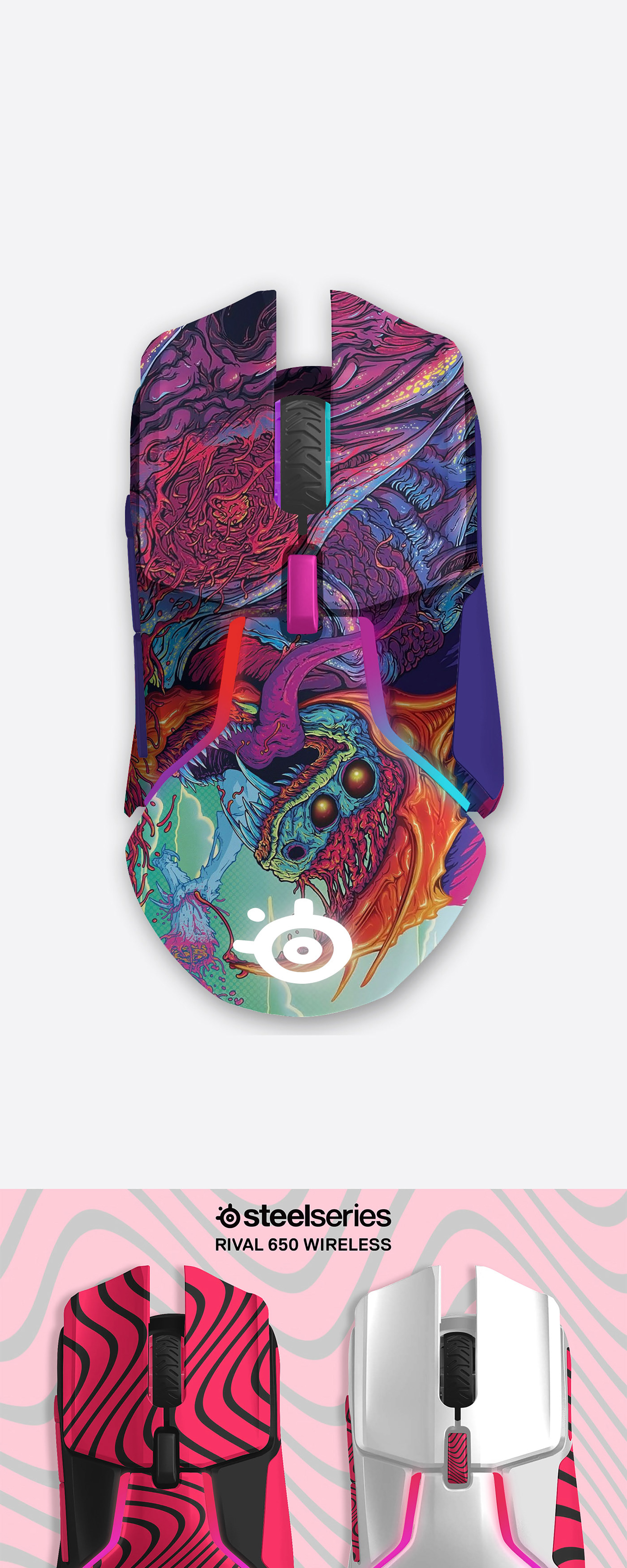 Free Rival 650 Wireless Mouse Mockup presentation image