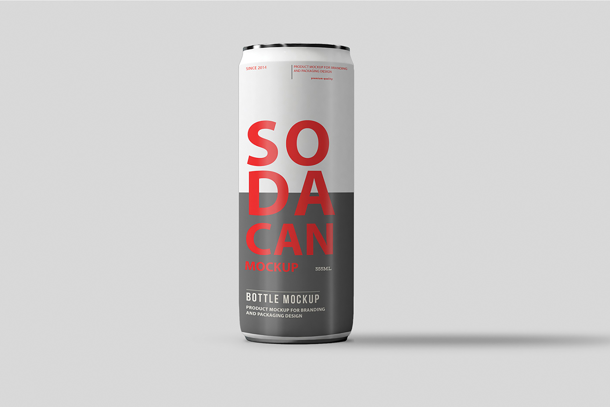 Free Soda Can 355ml Mockup presentation image
