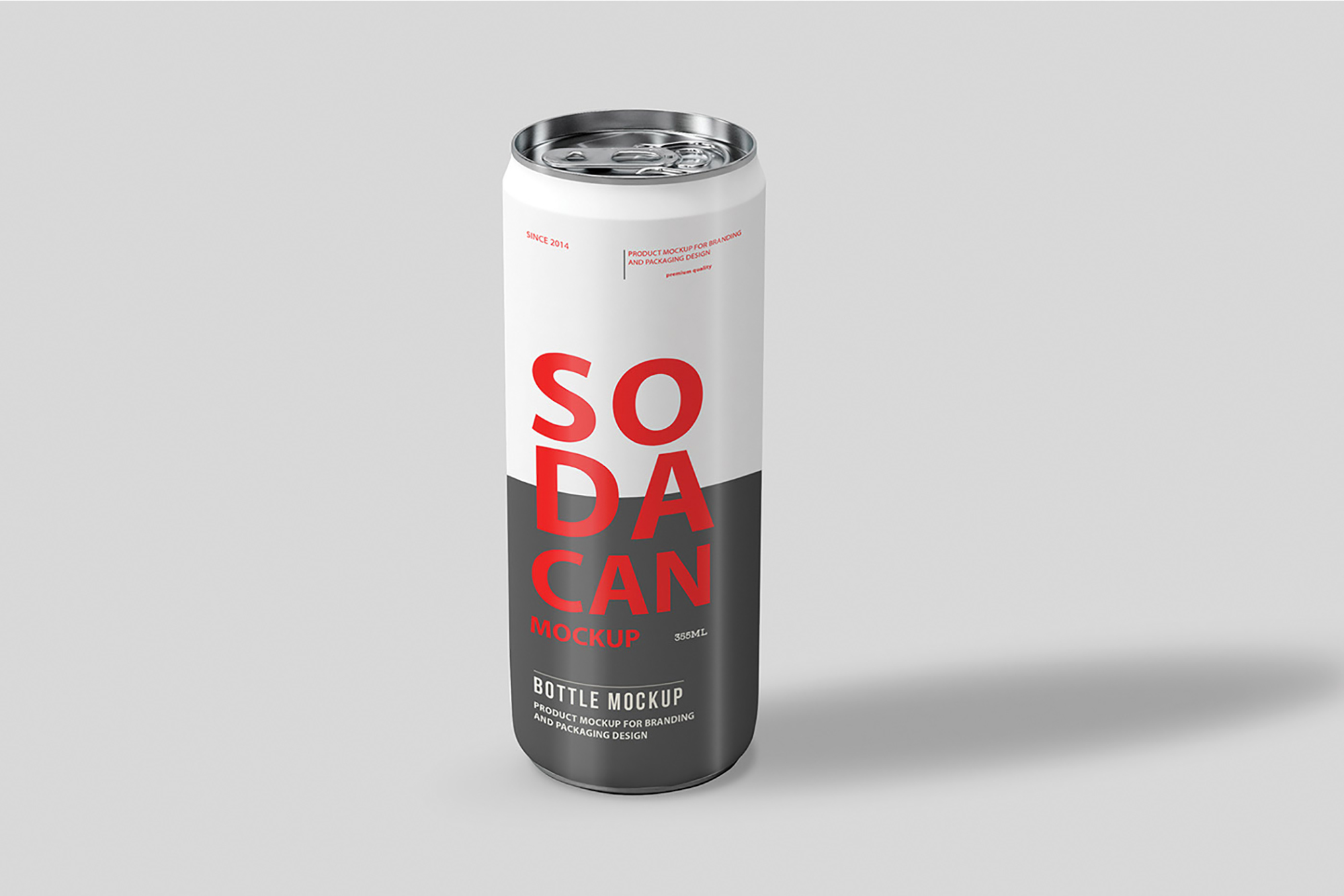 Free Soda Can 355ml Mockup presentation image