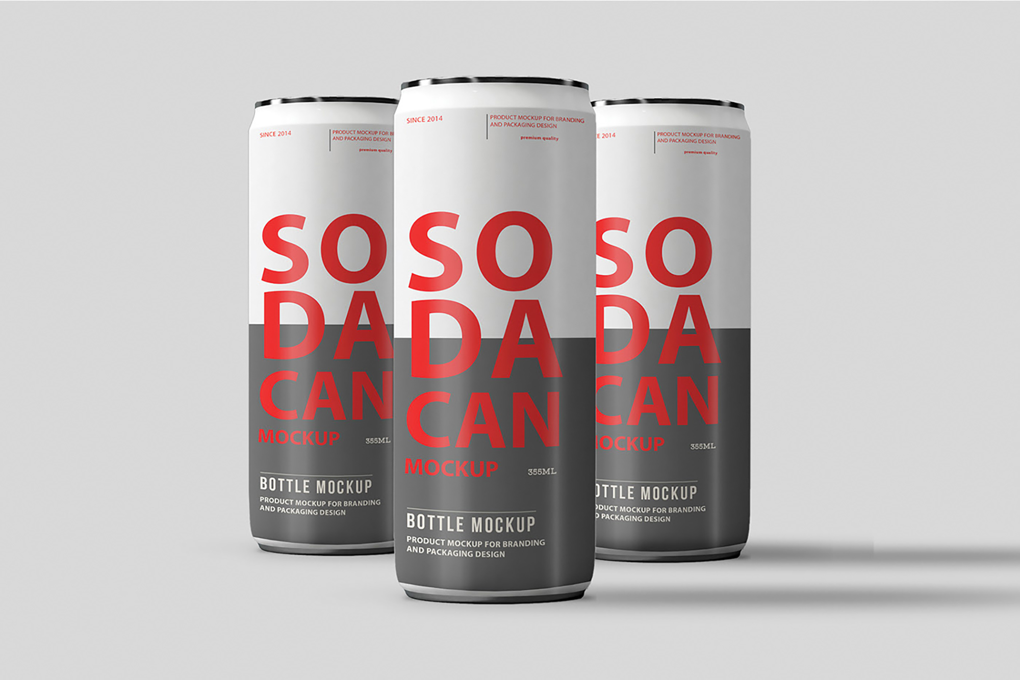 Free Soda Can 355ml Mockup presentation image