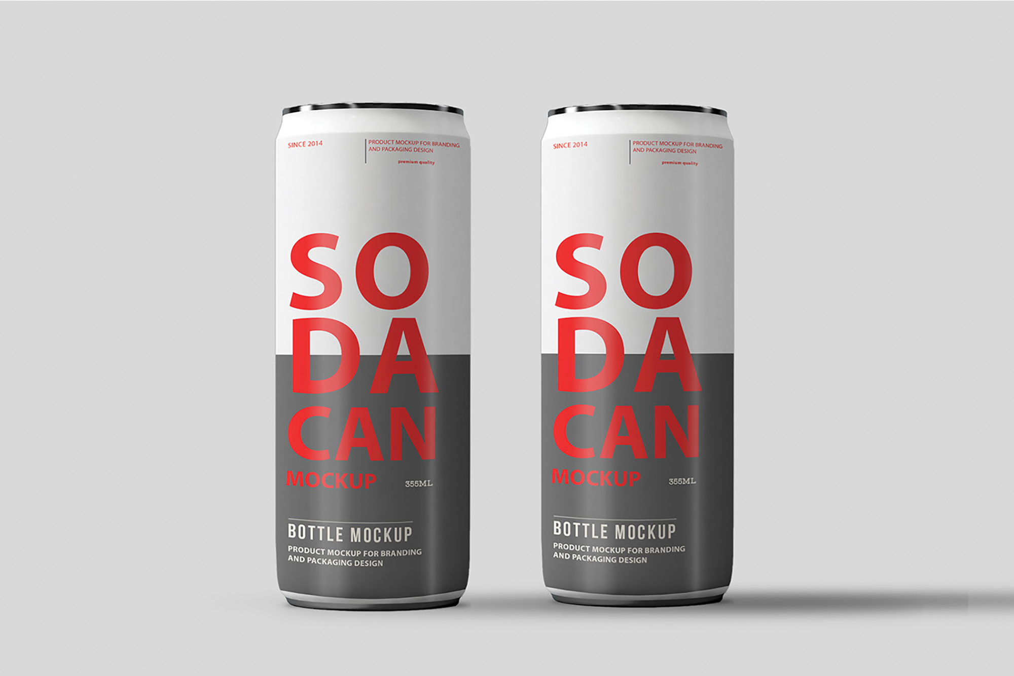 Free Soda Can 355ml Mockup presentation image