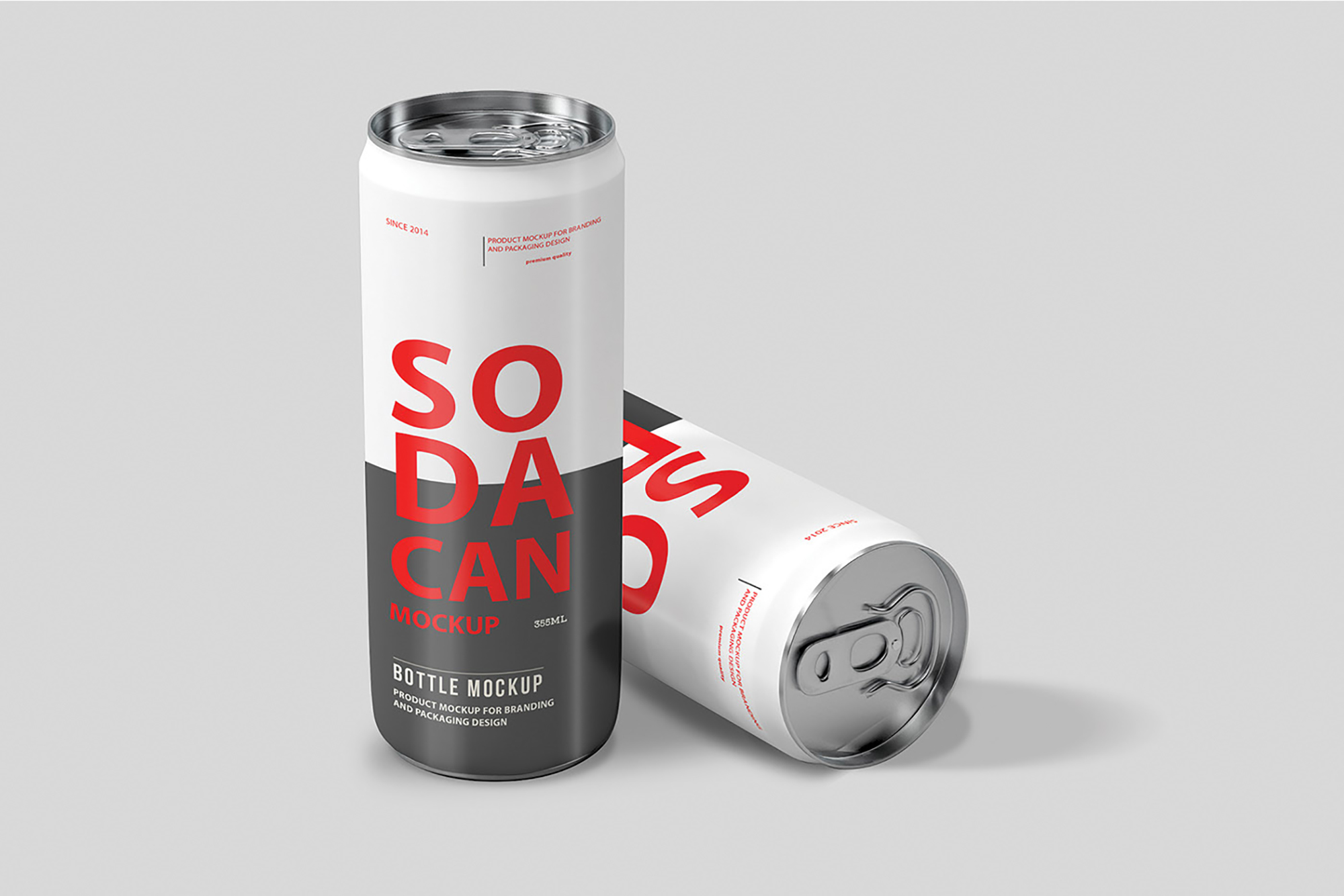 Free Soda Can 355ml Mockup presentation image