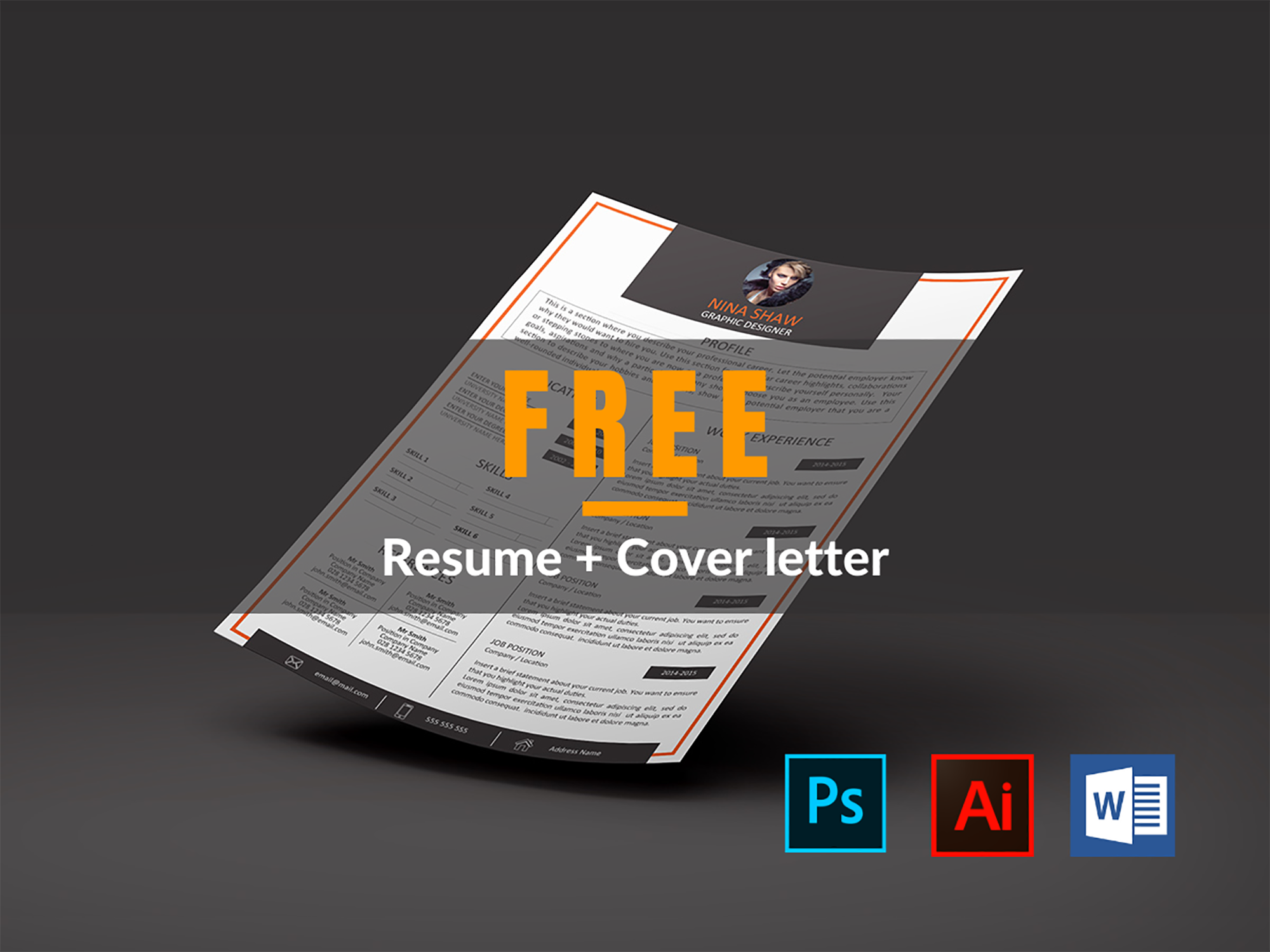 Resume Template + Cover Letter presentation image