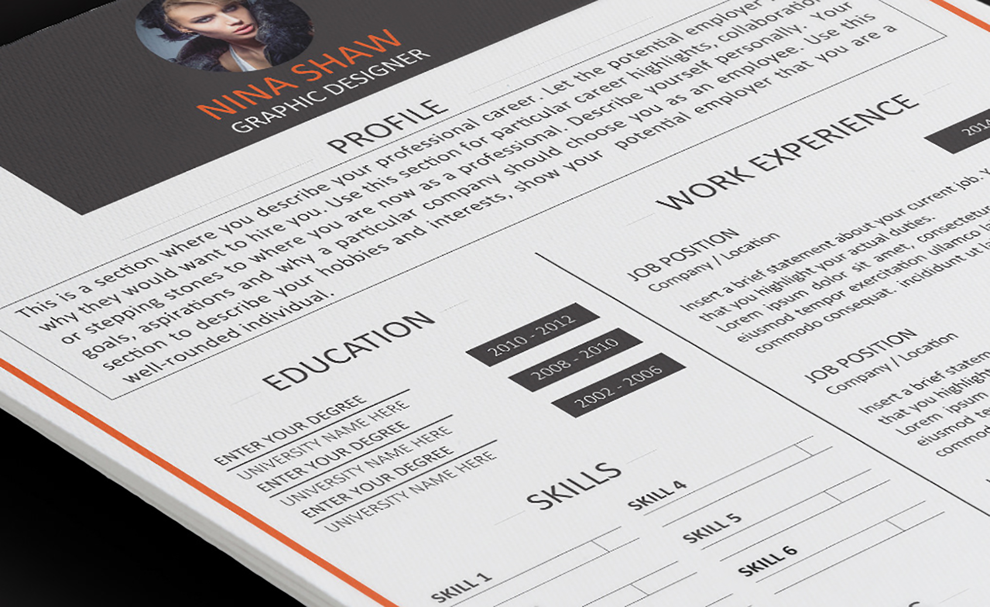 Resume Template + Cover Letter presentation image