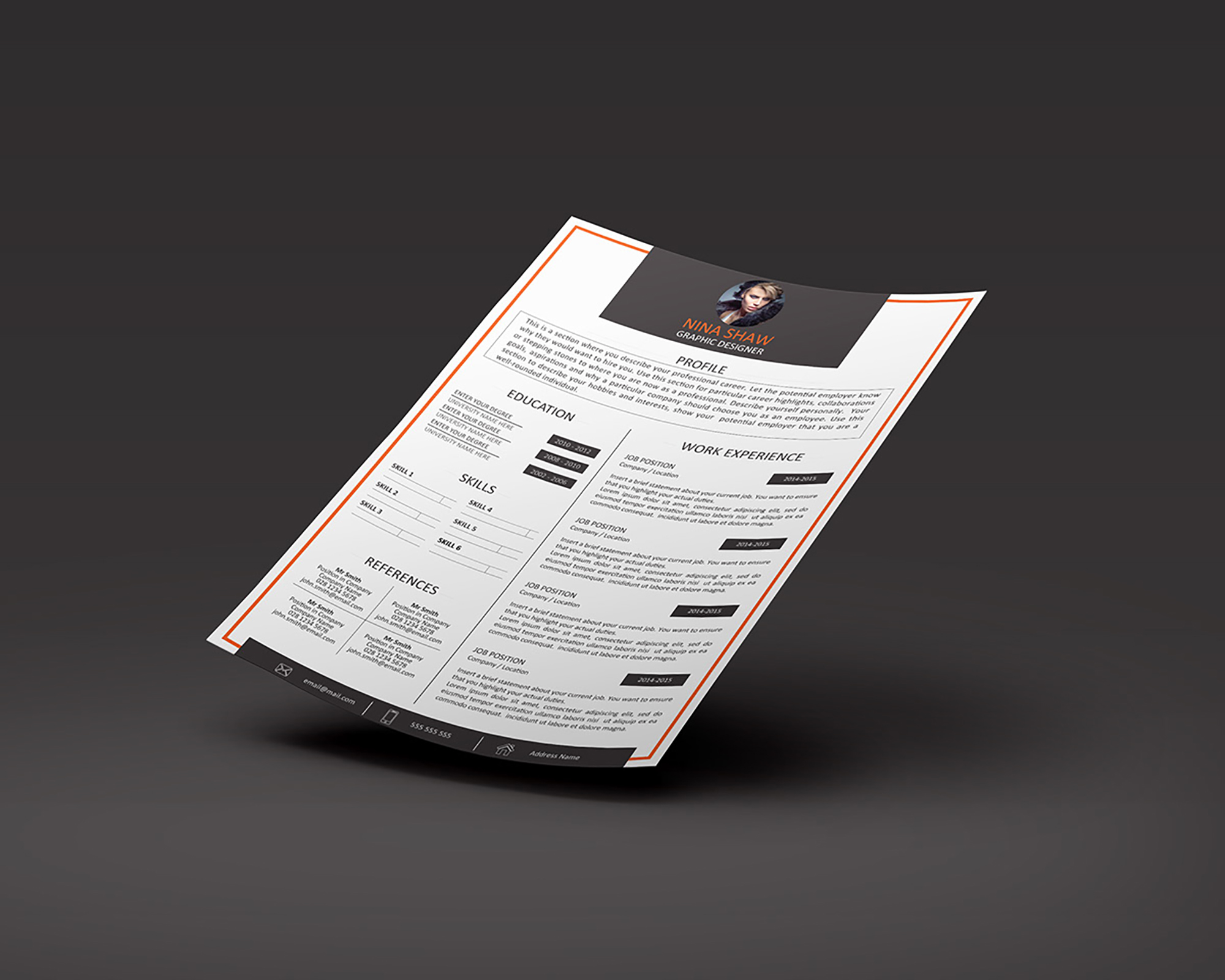 Resume Template + Cover Letter presentation image