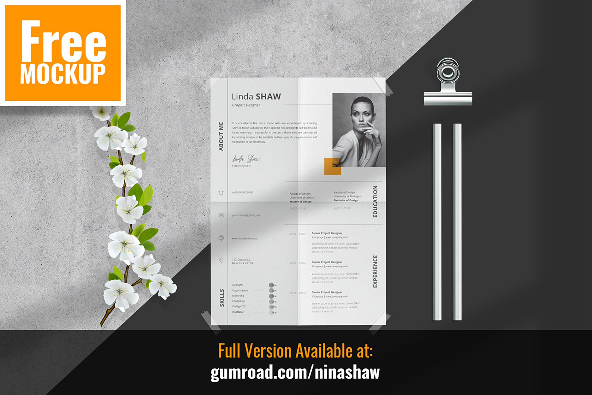 Folded Paper Mockup presentation image