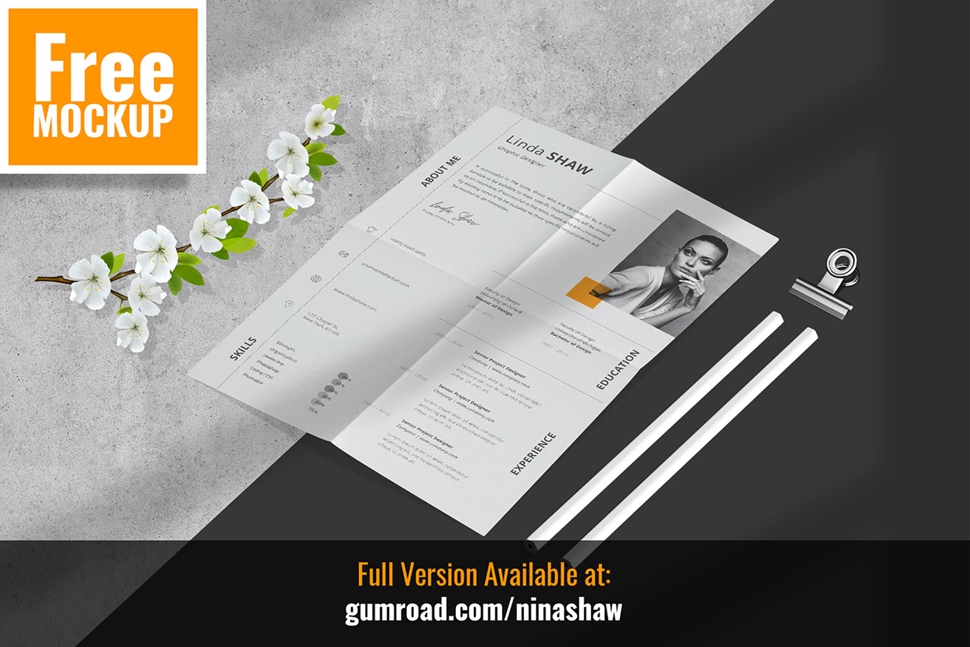 Folded Paper Mockup presentation image