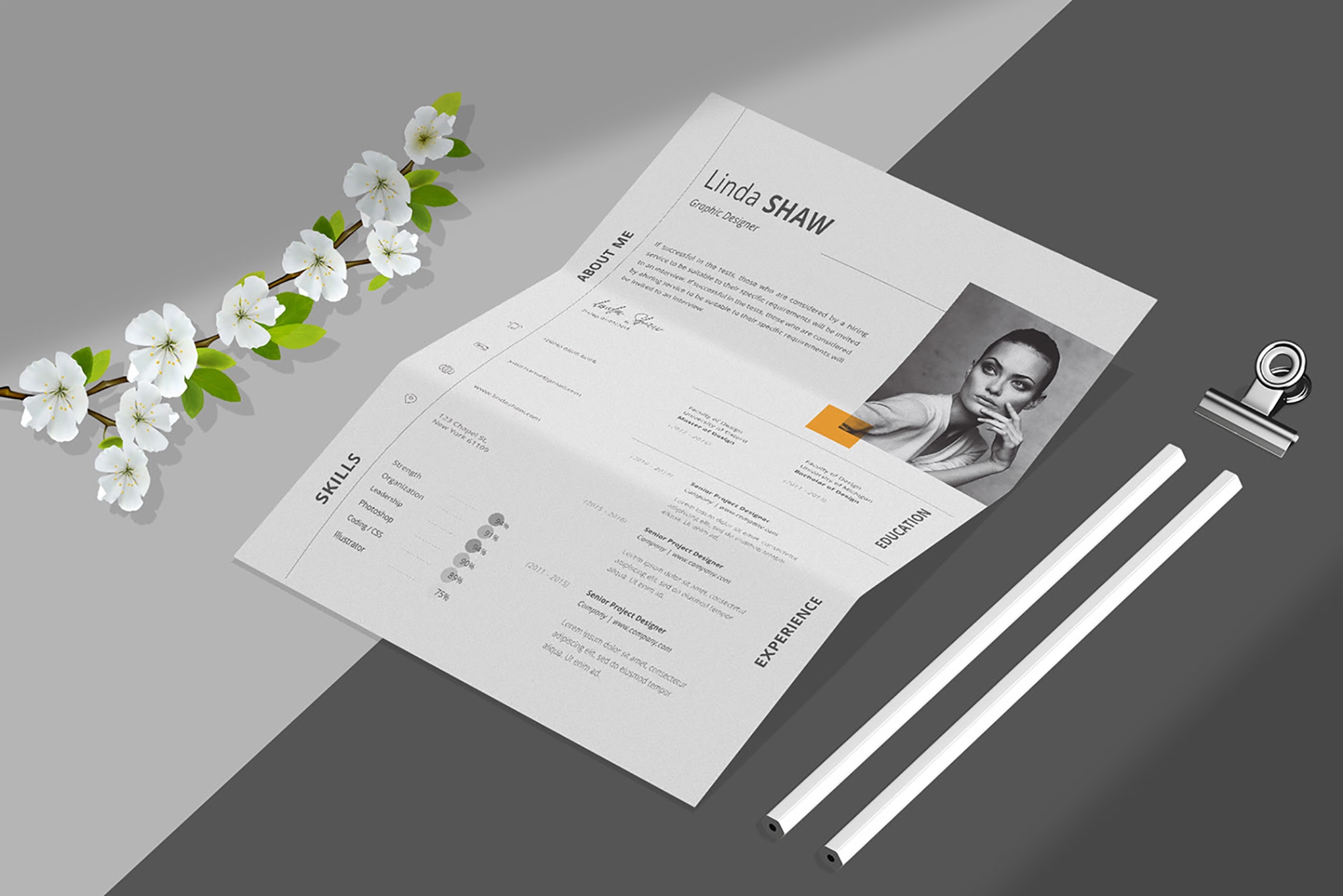 Folded Paper Mockup presentation image