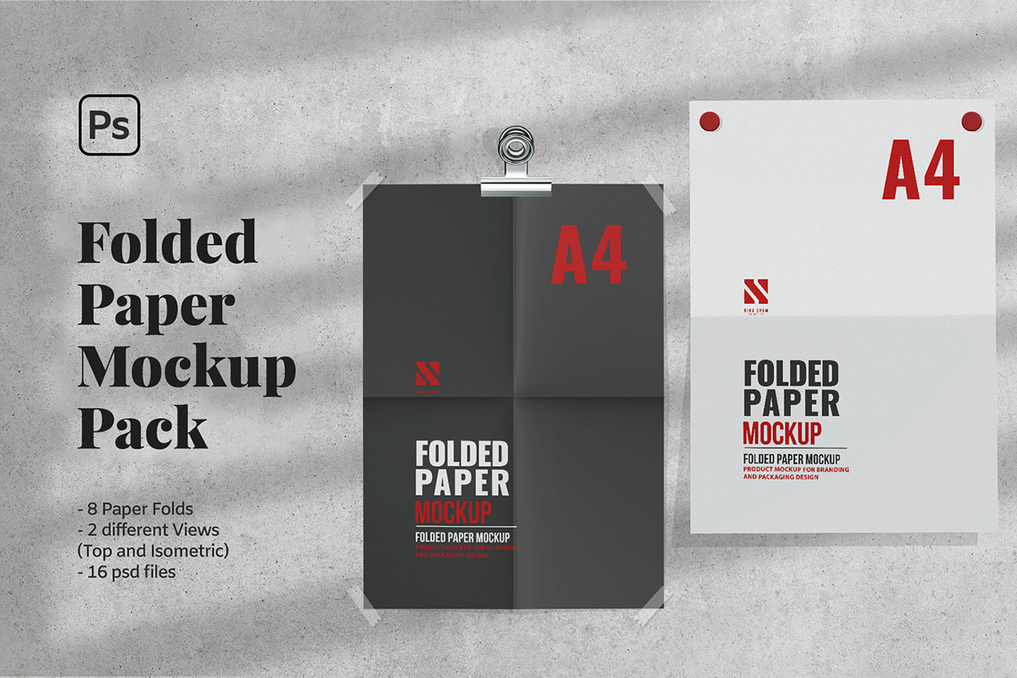 Folded Paper Mockup presentation image