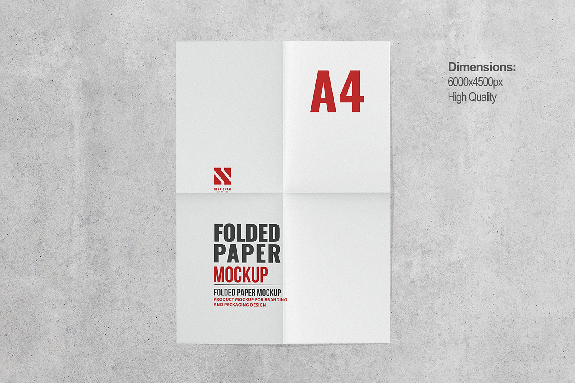 Folded Paper Mockup presentation image