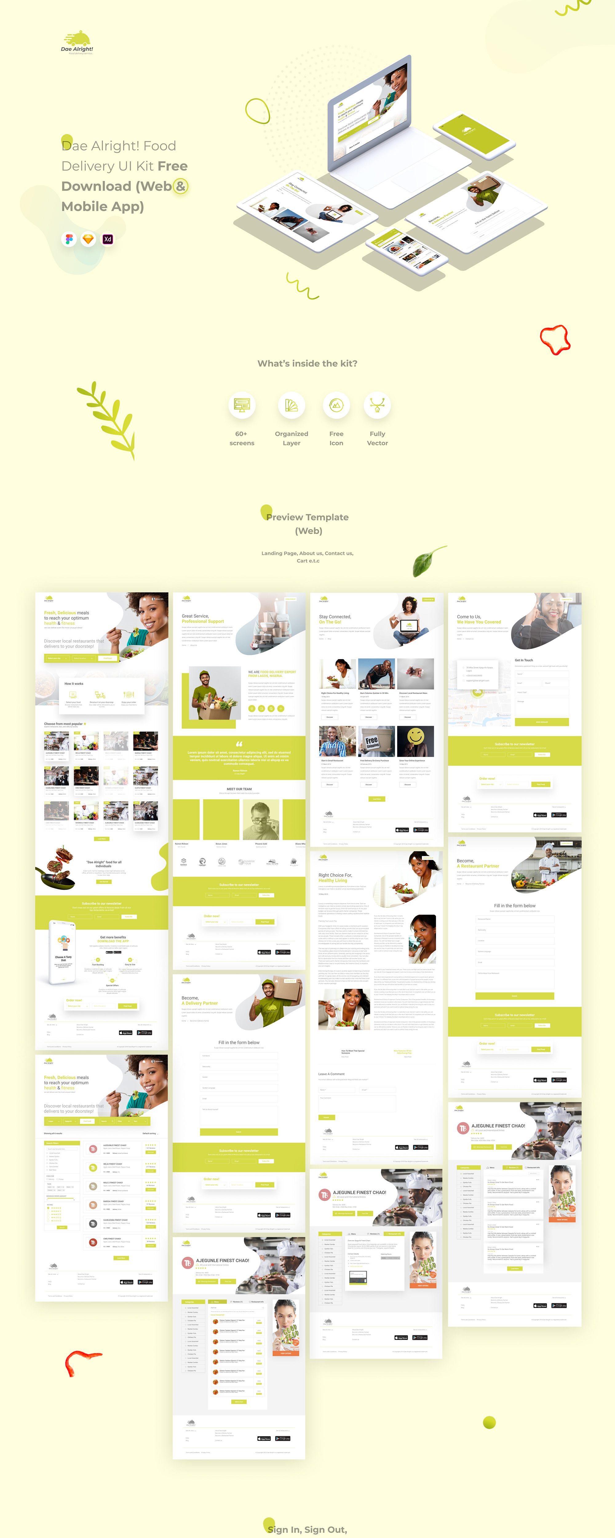 Restaurant UI Kit presentation image