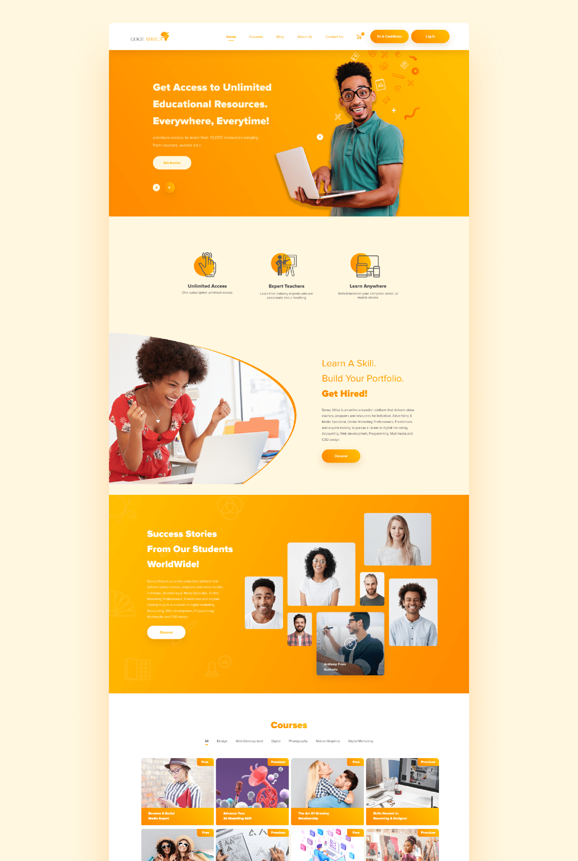 E-learning UI Kit presentation image