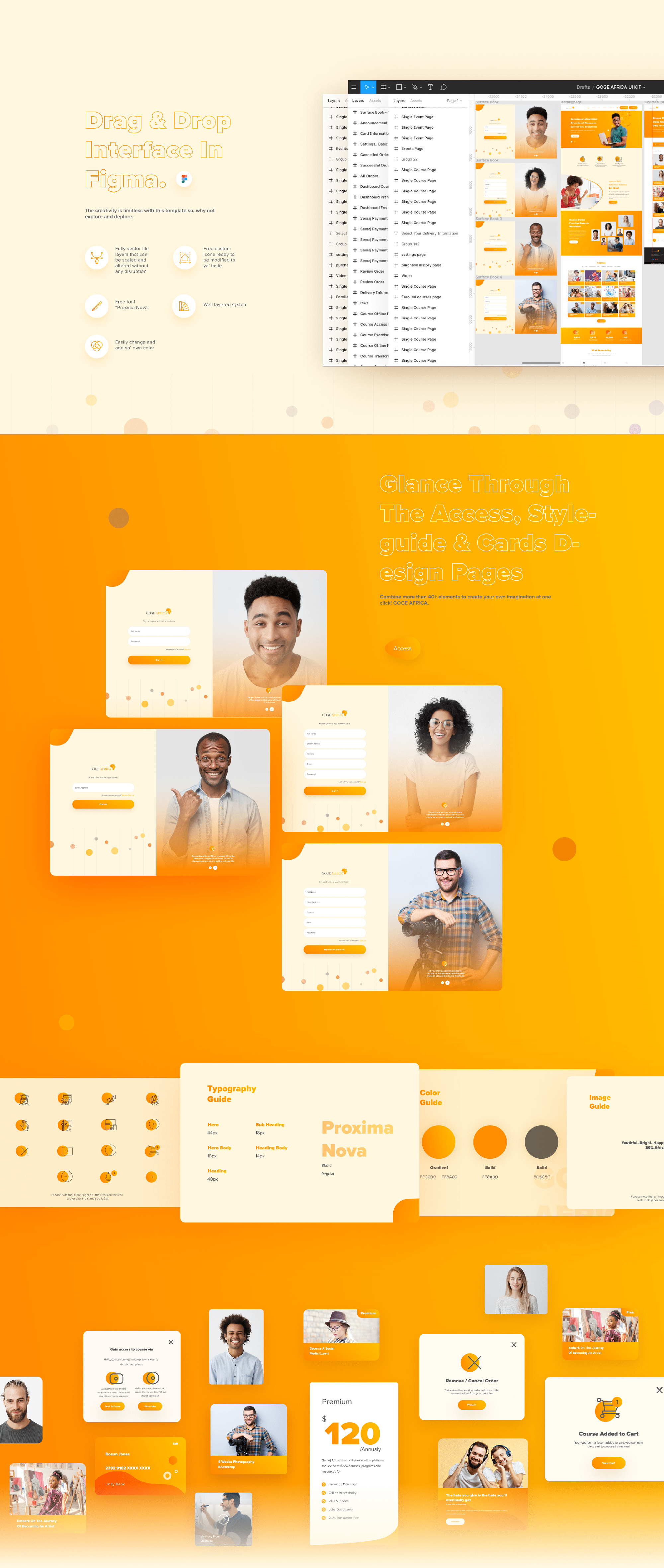 E-learning UI Kit presentation image
