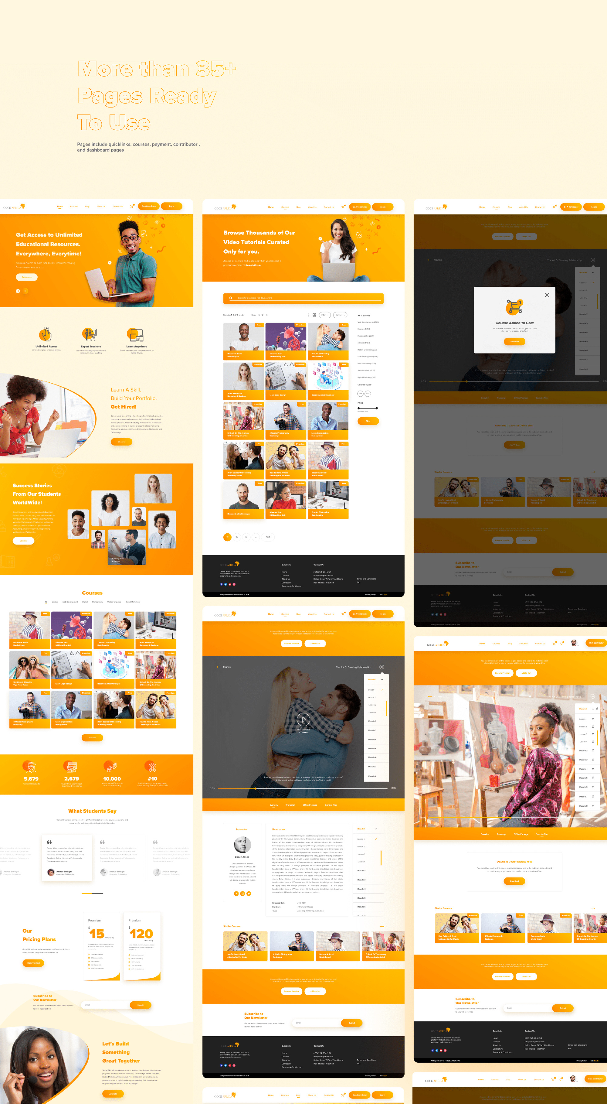 E-learning UI Kit presentation image