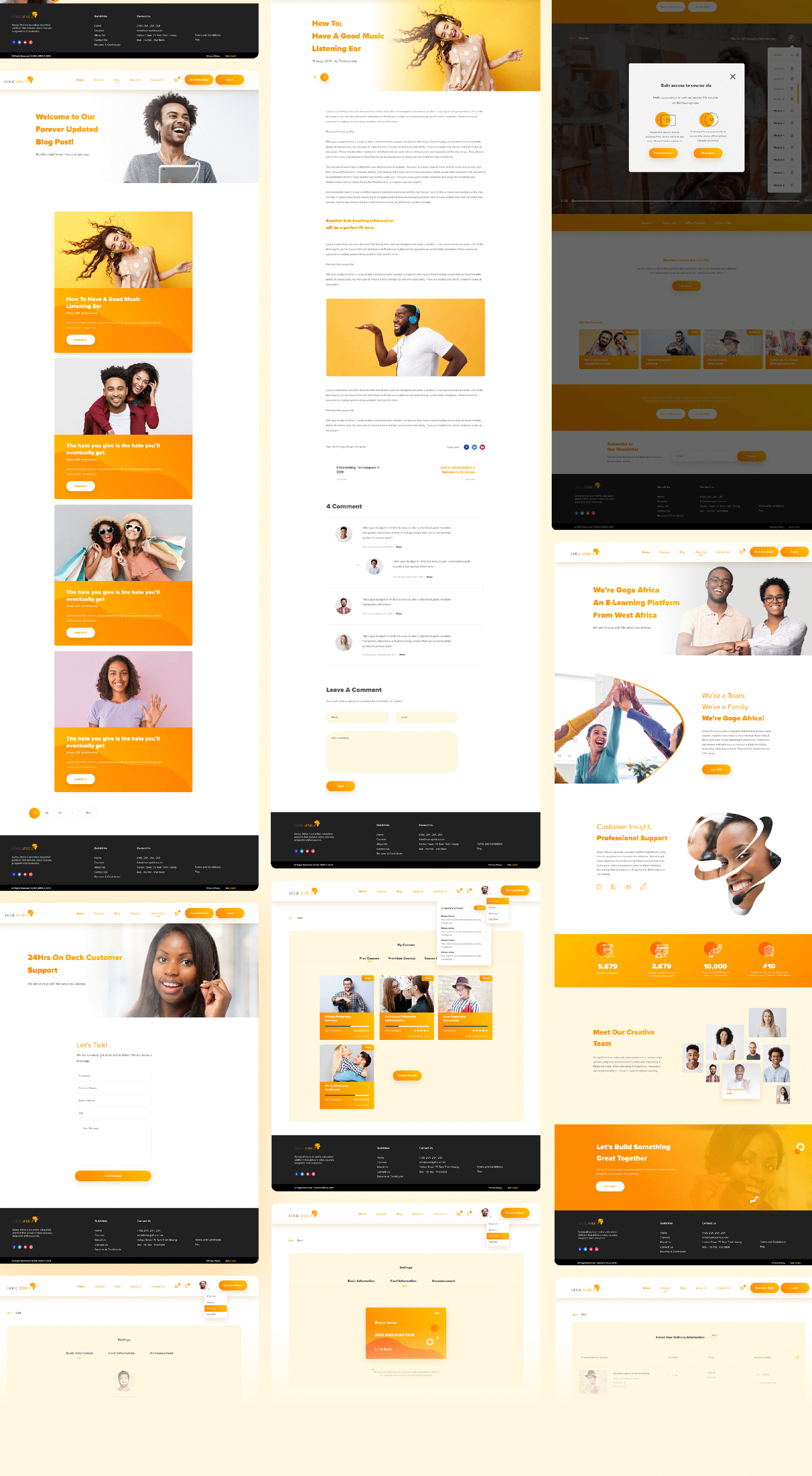 E-learning UI Kit presentation image